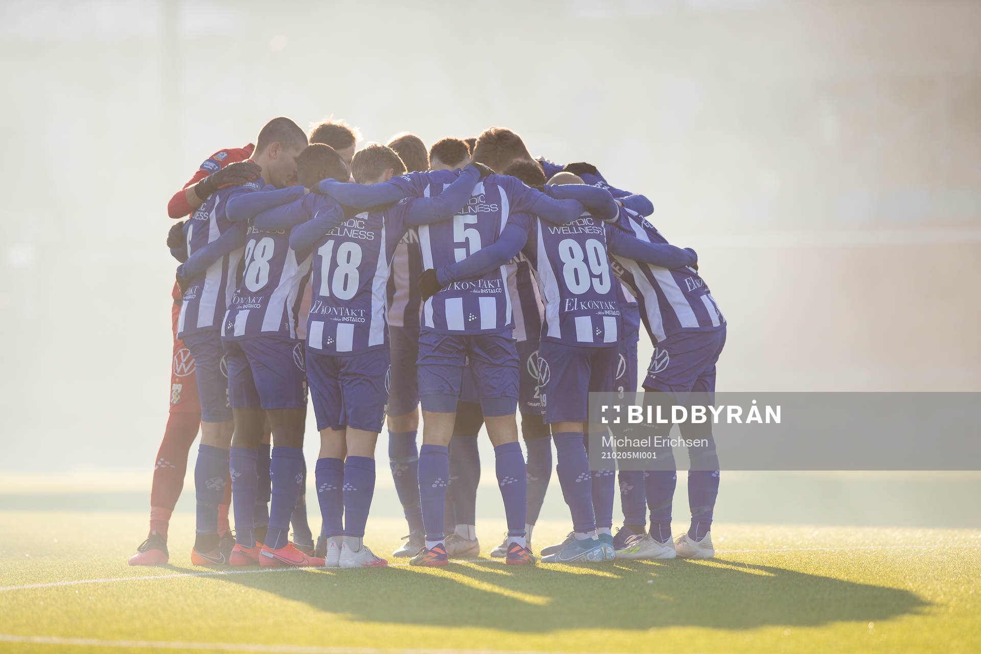 IFK Göteborg samlade innan fotbollsmatchen i
