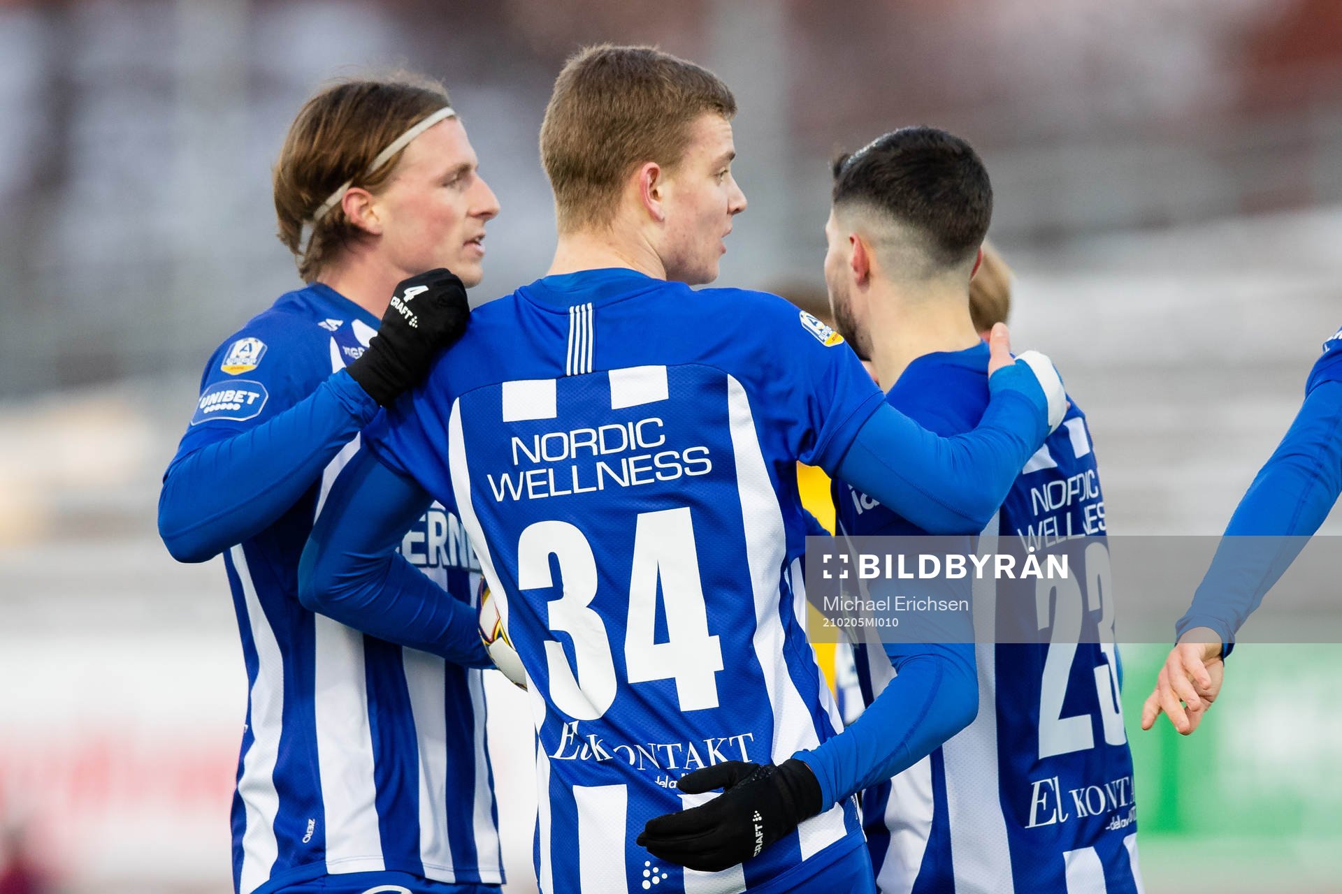 IFK Göteborgs Alfons Nygaard jublar med lagkamrater