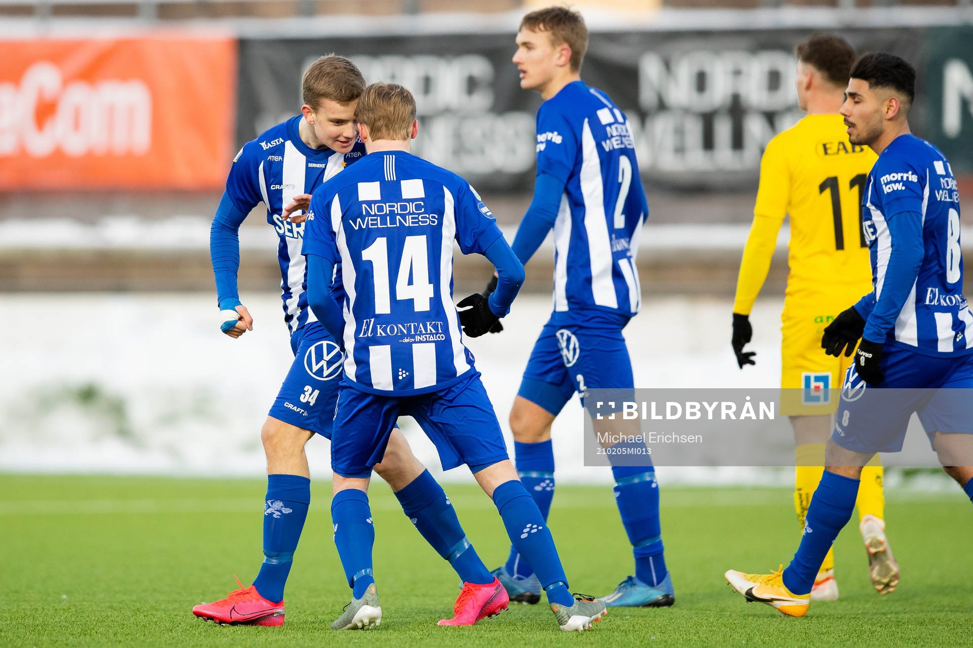 IFK Göteborgs Alfons Nygaard jublar ihop med Hannes
