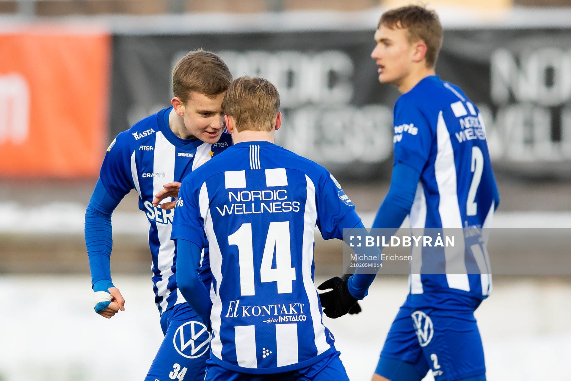IFK Göteborgs Alfons Nygaard jublar ihop med Hannes