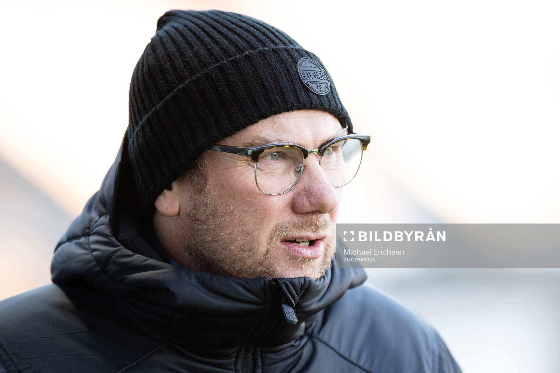 Halmstads tränare Magnus Haglund innan fotbollsmatchen i
