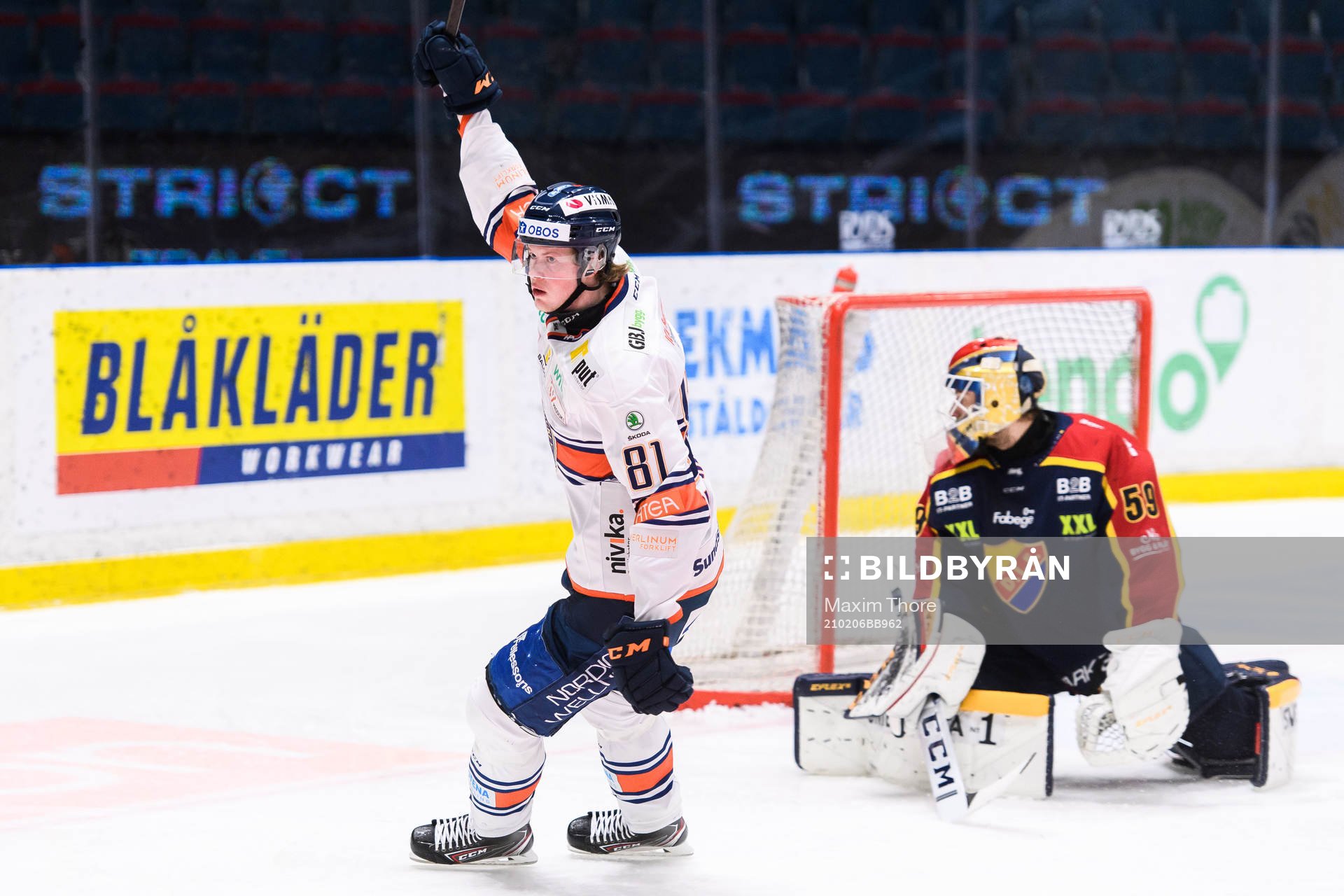 Växjös Fredrik Karlström jublar