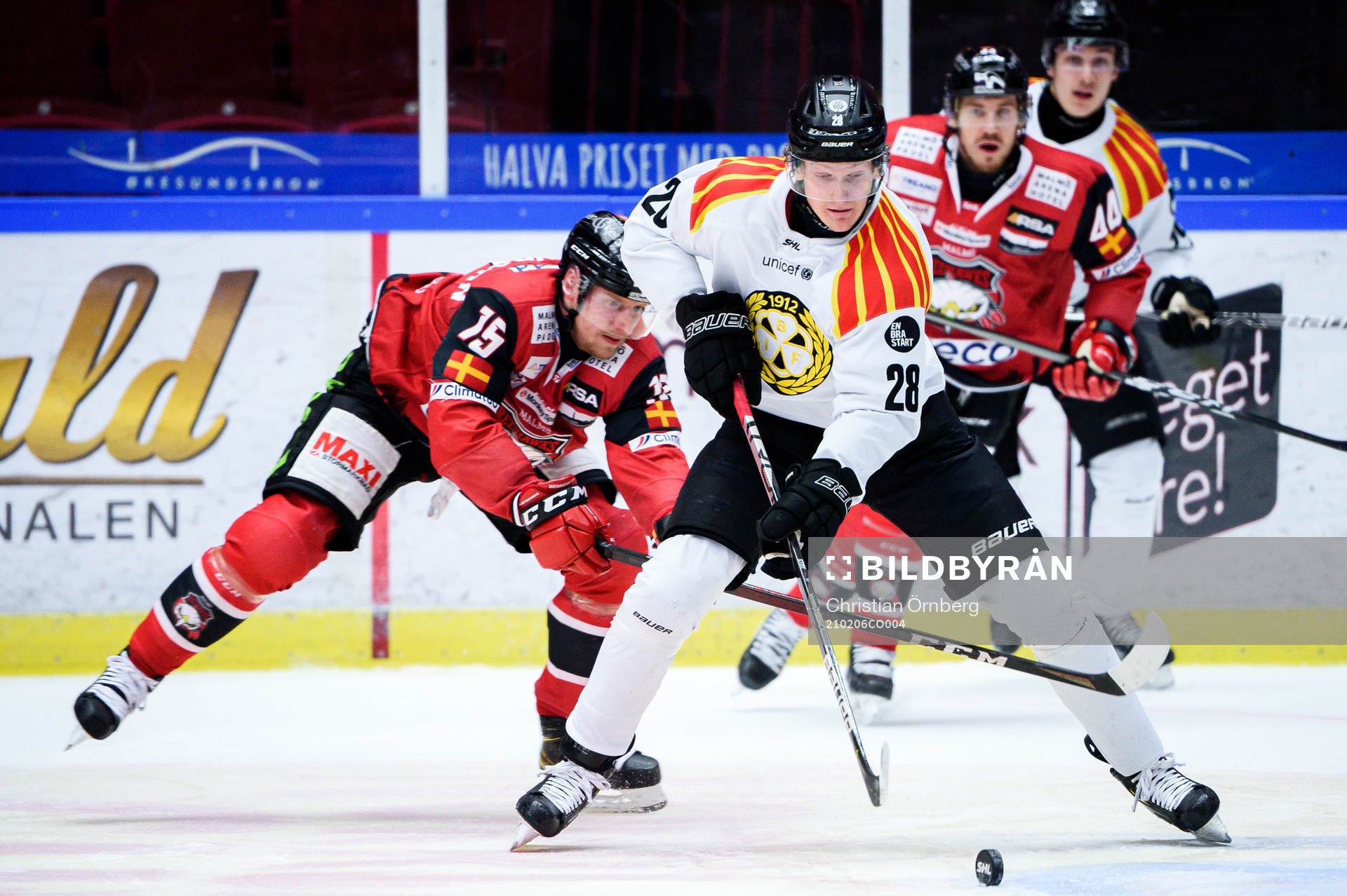 Malmö Redhawks Axel Wemmenborn och Brynäs Oskar Kvist