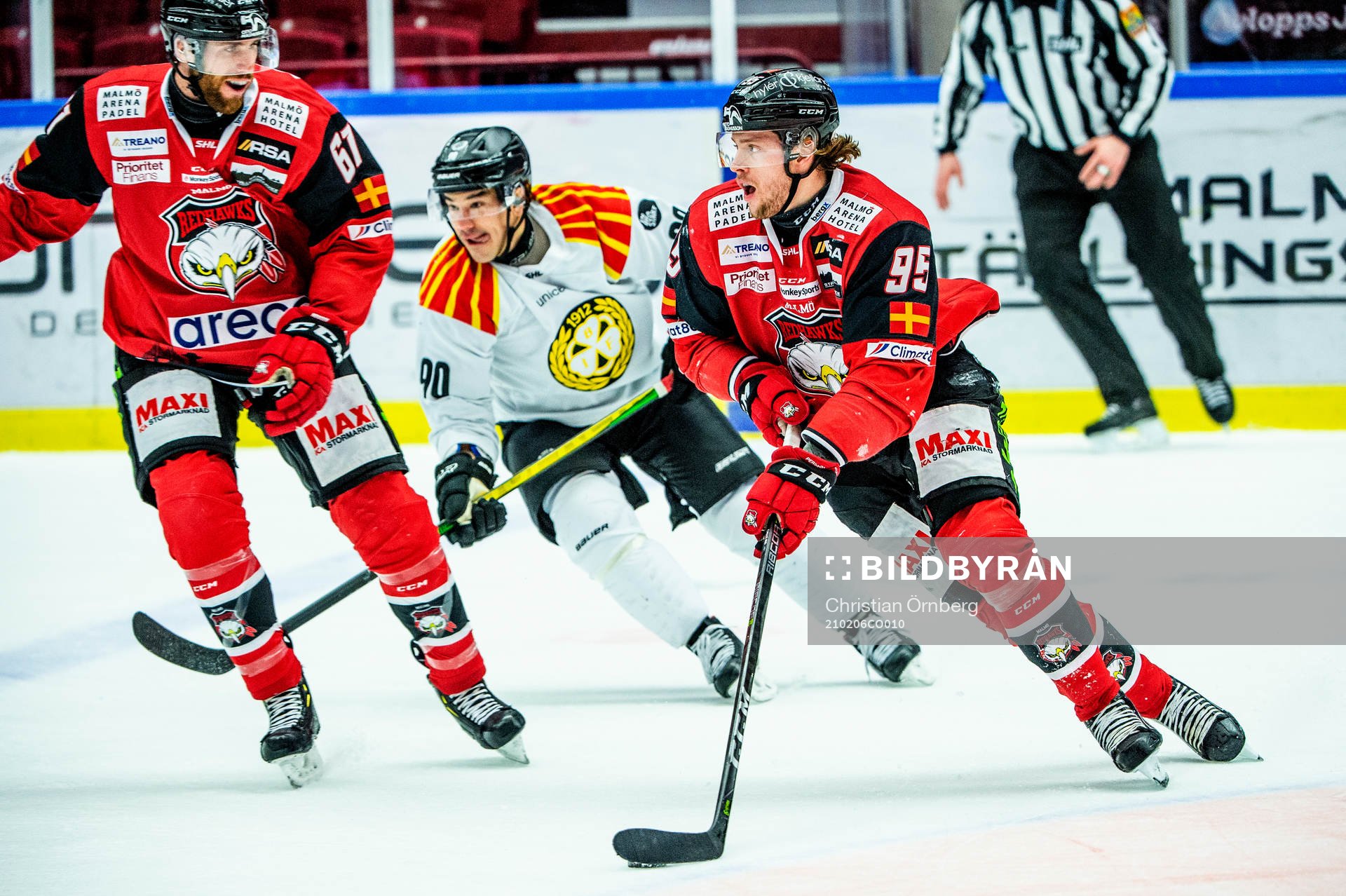 Malmö Redhawks Carl Persson och Quinton Howden mot Brynäs
