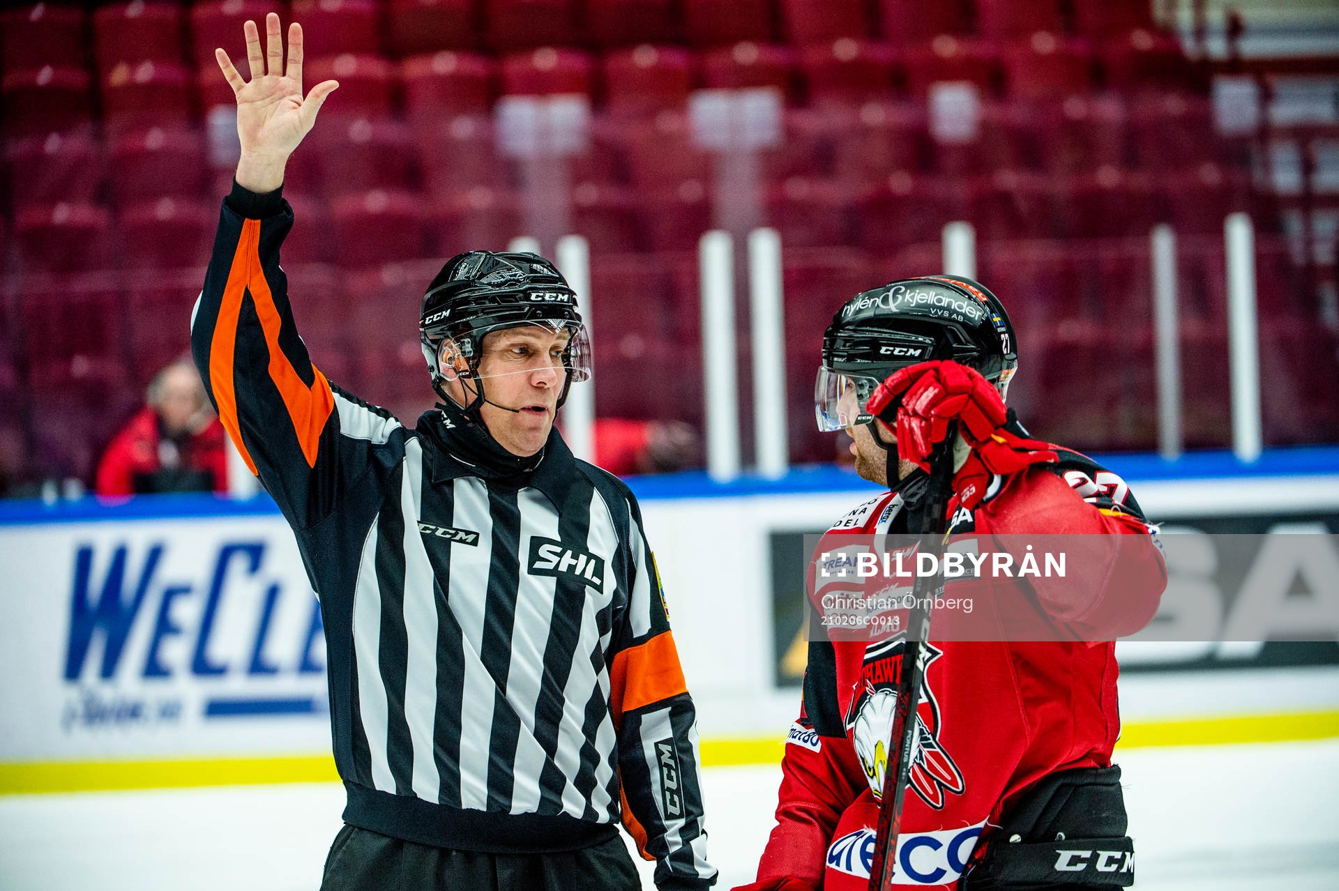 Domare Morgan Johansson och Malmö Redhawks Ponthus