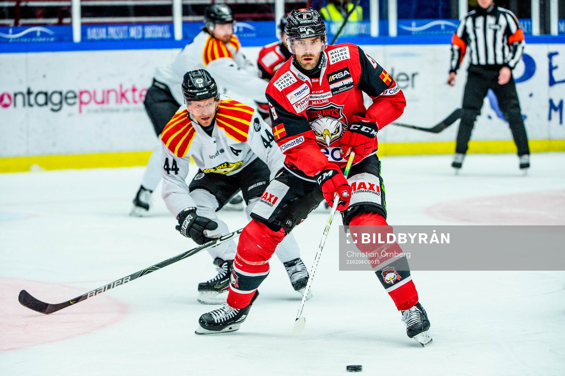 Malmö Redhawks Patrik Hersley mot Brynäs Nicklas