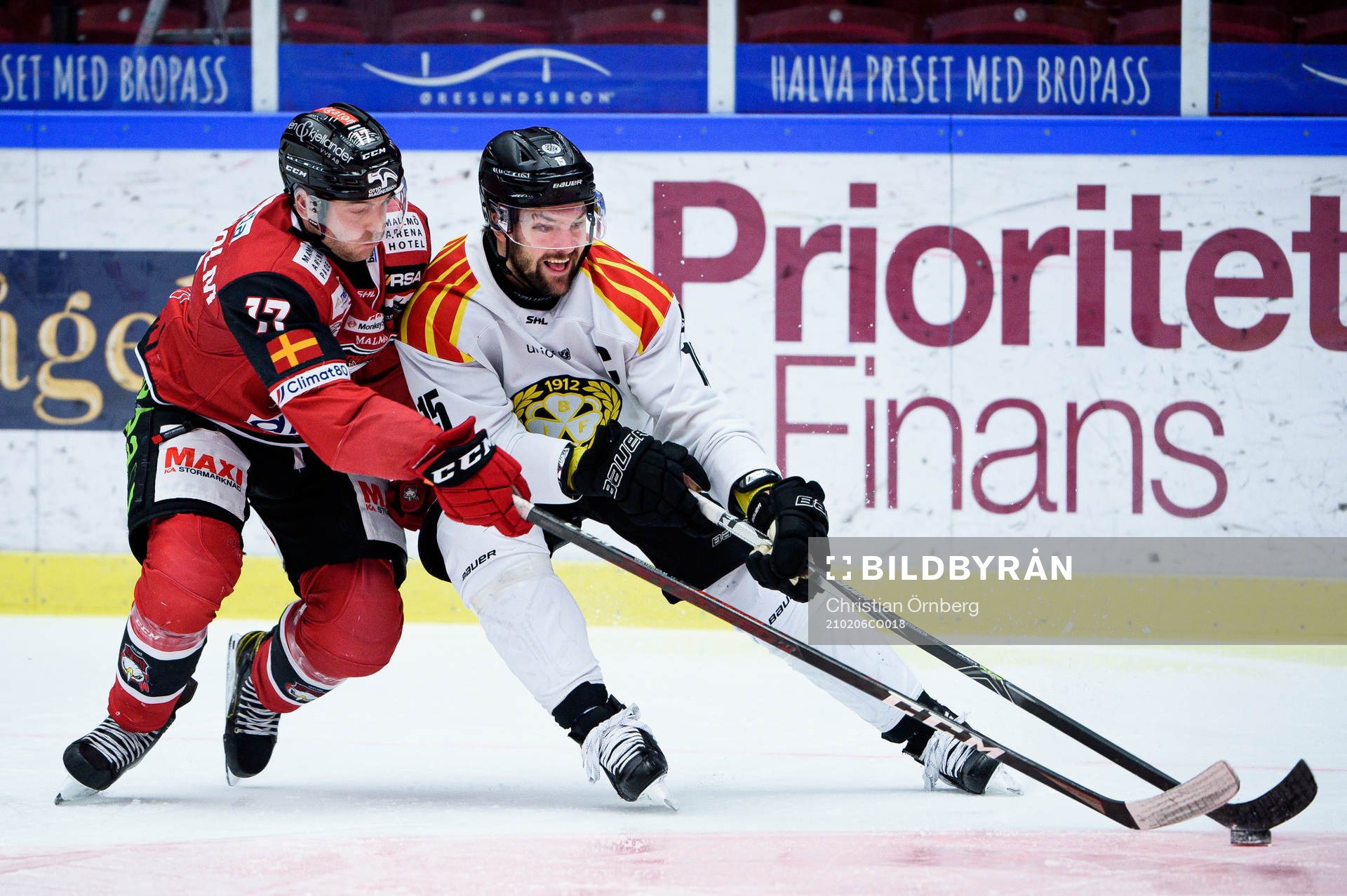 Malmö Redhawks Pathrik Westerholm och Brynäs Simon
