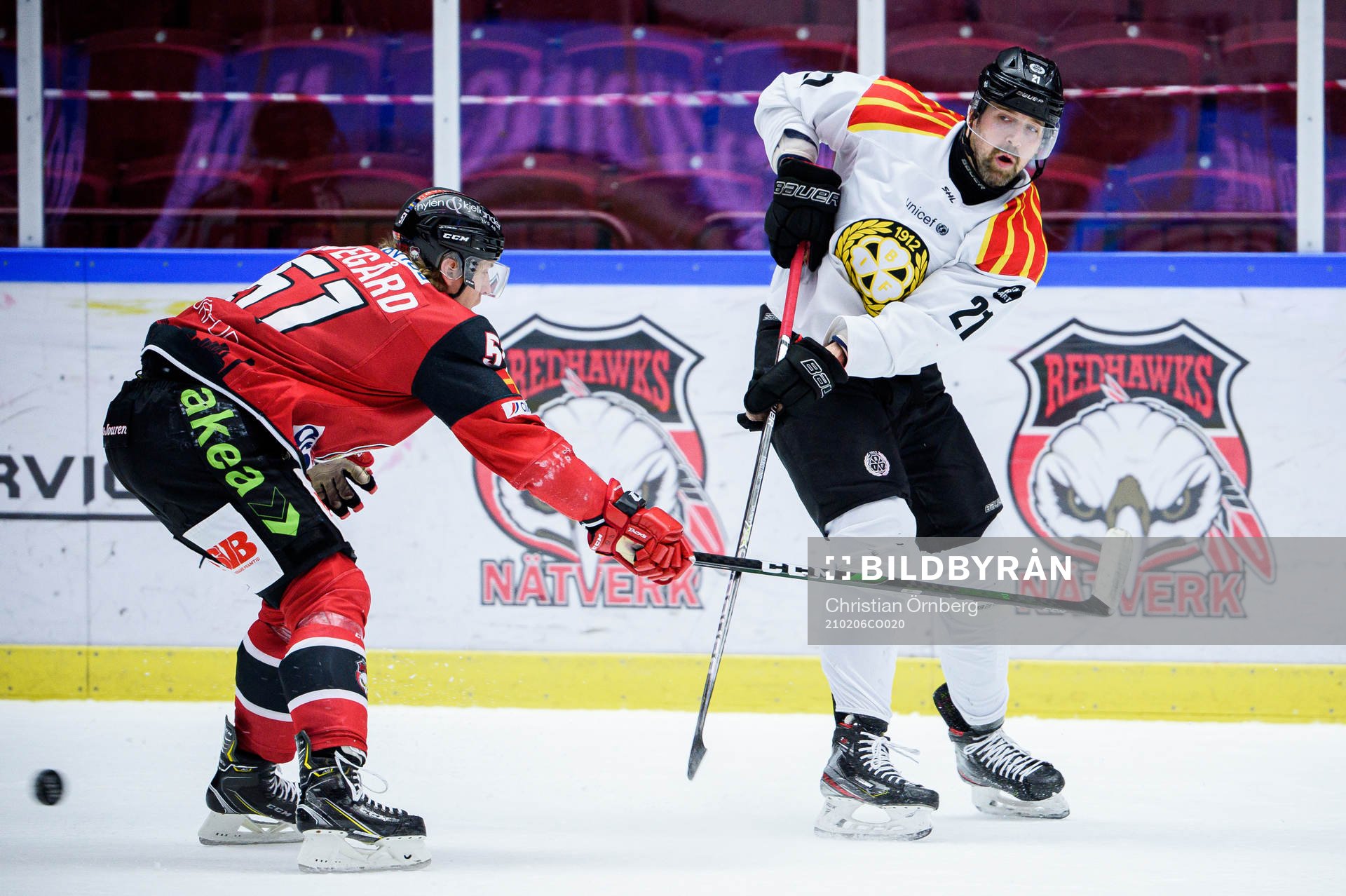 Malmö Redhawks Emil Sylvegård och Brynäs Patrik Berglund