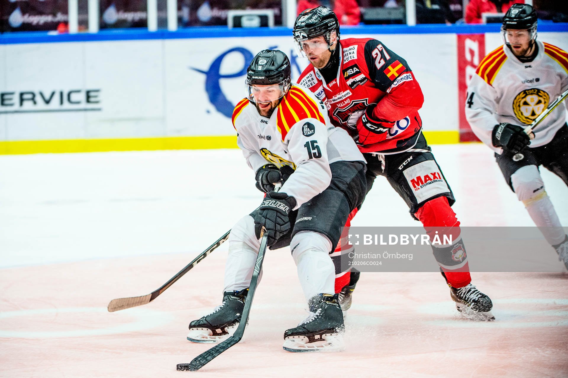 Brynäs Simon Bertilsson mot Malmö Redhawks Ponthus