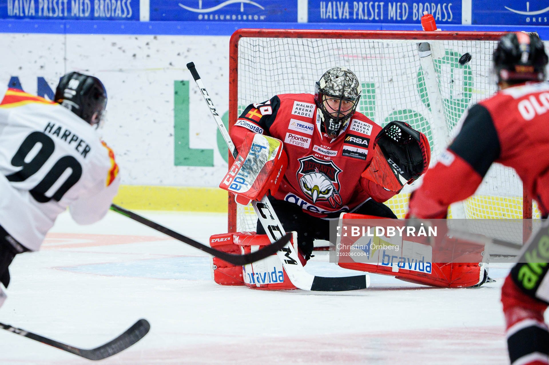 Brynäs Shane Harper gör 0-3 bakom Malmö Redhawks