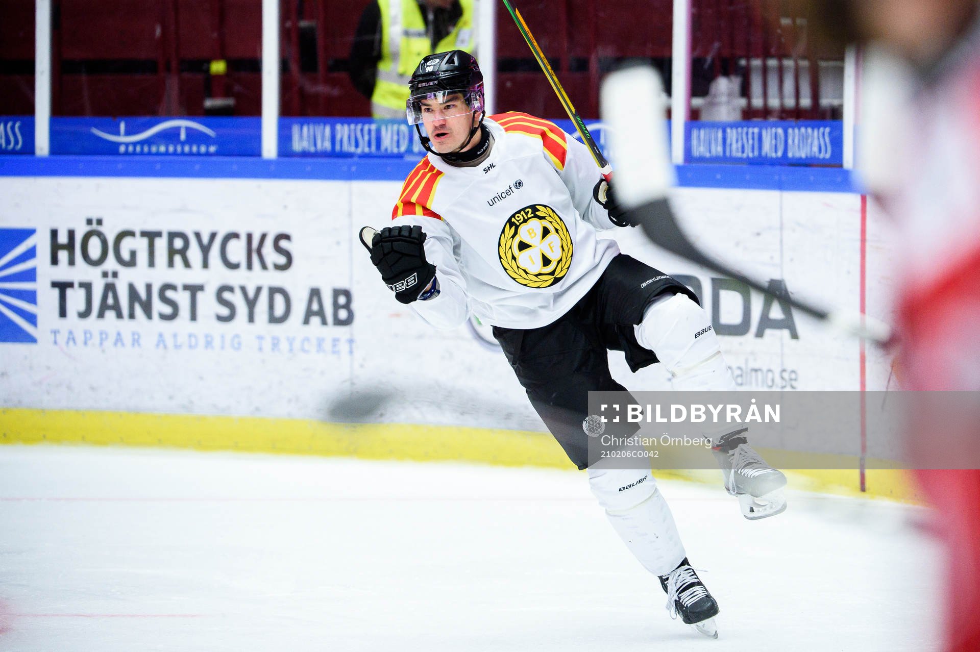 Brynäs Shane Harper jublar
