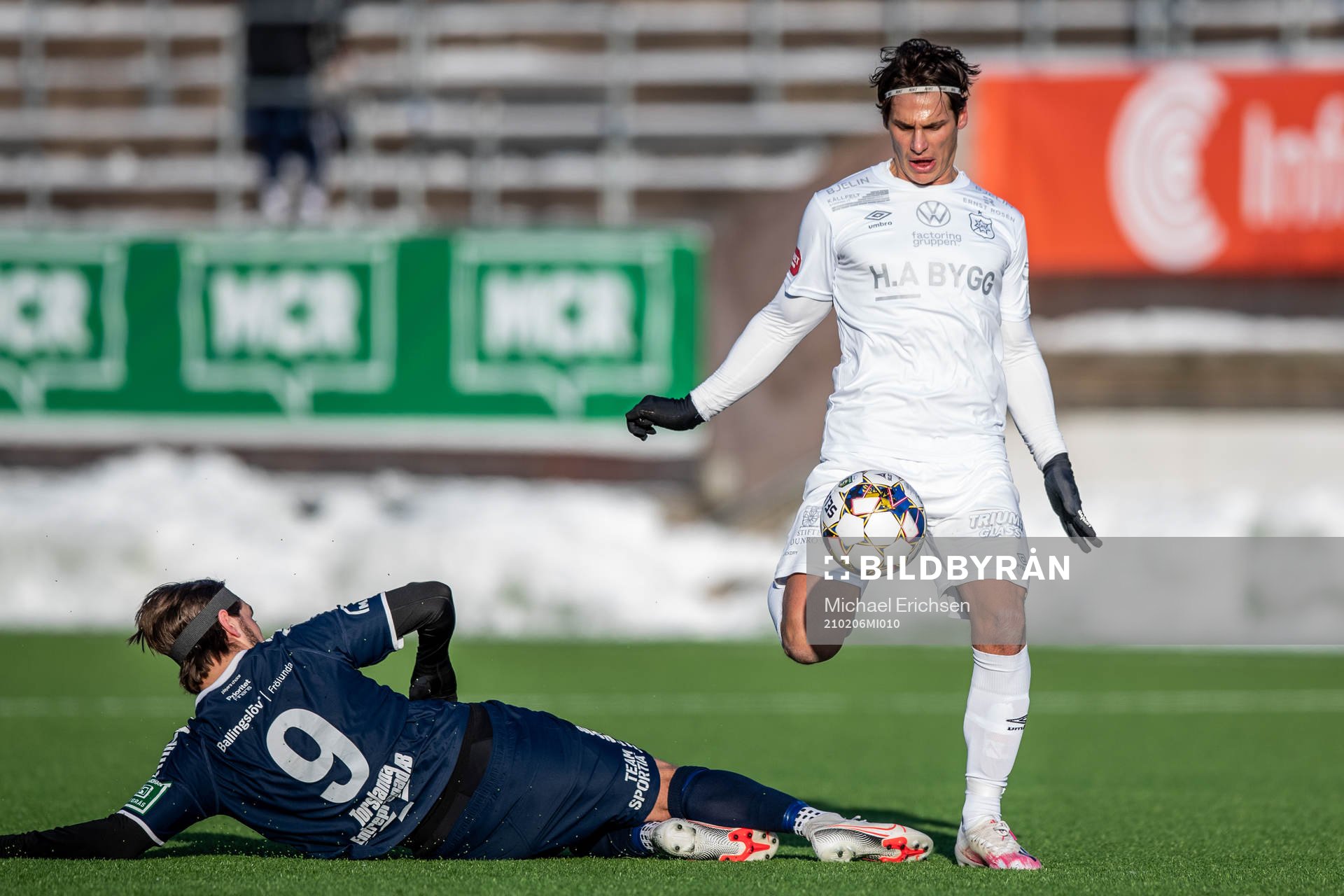 Örgrytes Kevin Ackermann under fotbollsmatchen i träningsmatchen mellan Örgryte och Utsikten den 6 februari 2021 i Göteborg. 