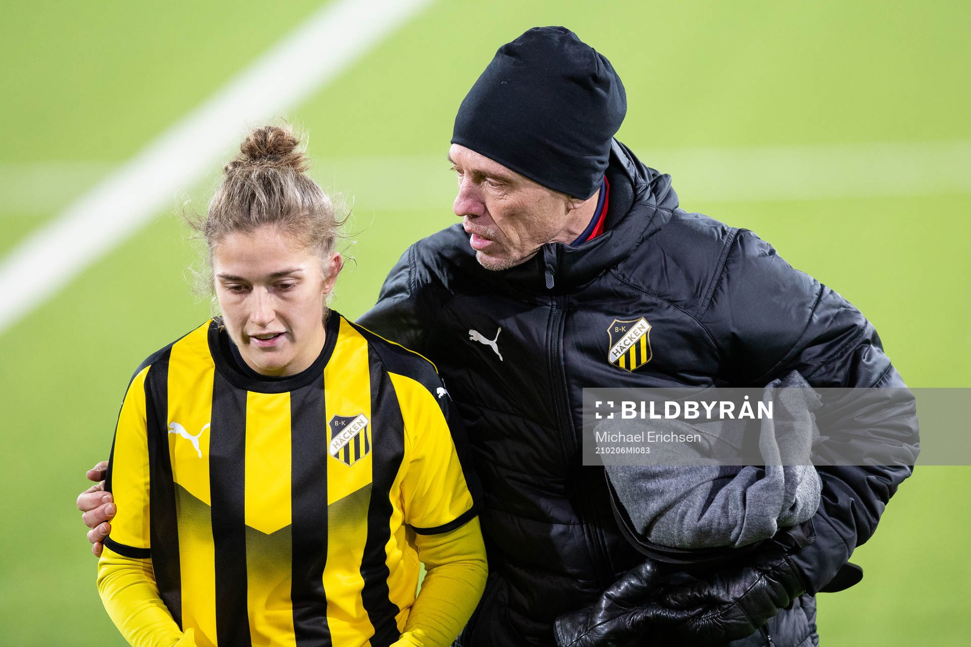 Häckens Filippa Angeldal och tränare Mats Gren