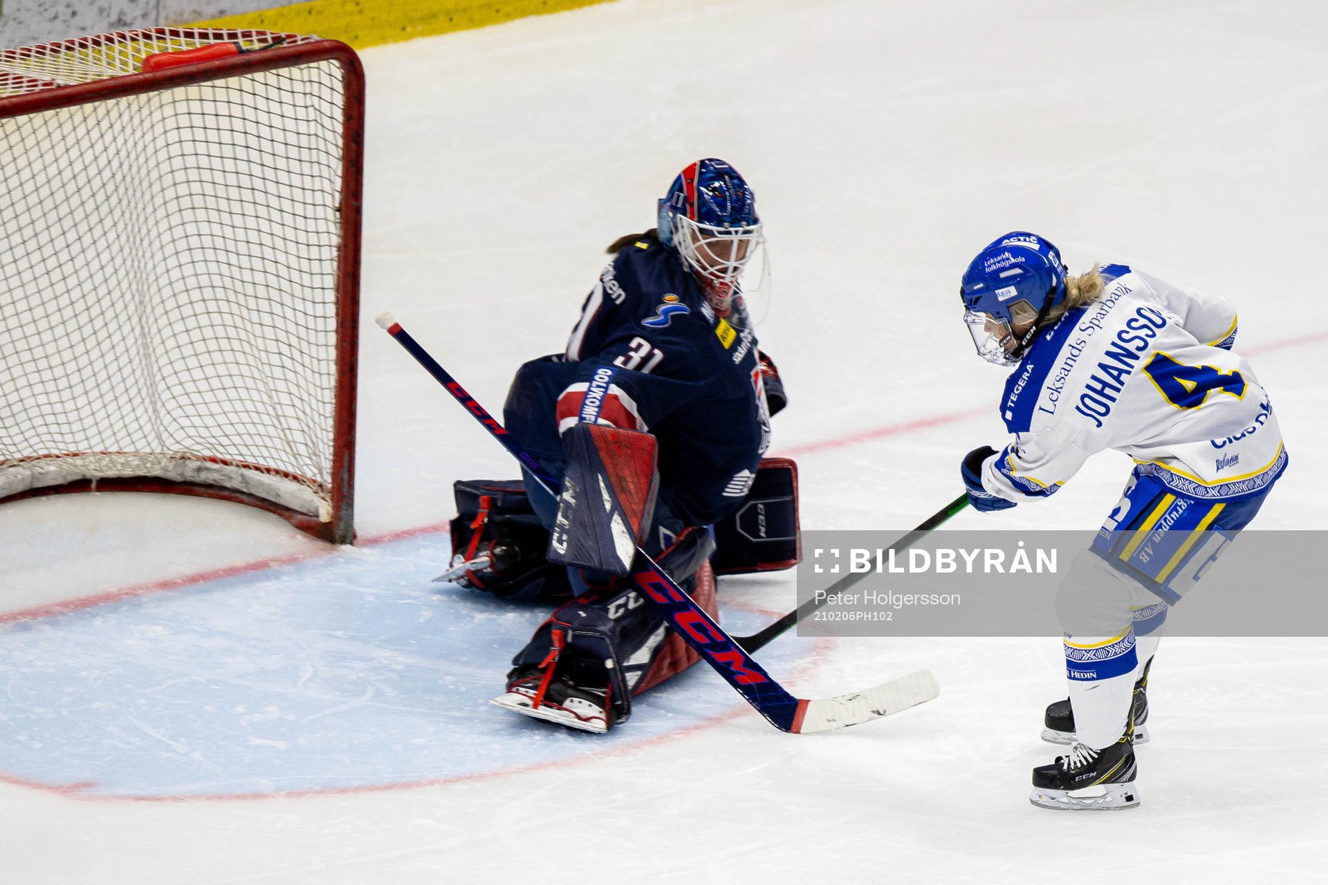 Leksands Wilma Johansson oroar framför Linköpings