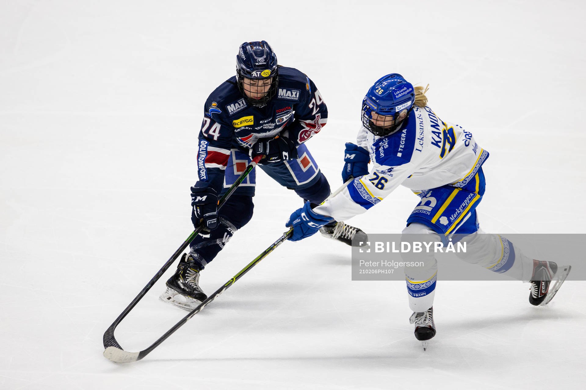 Linköpings Carly Bullock och Leksands Tuva Kandell