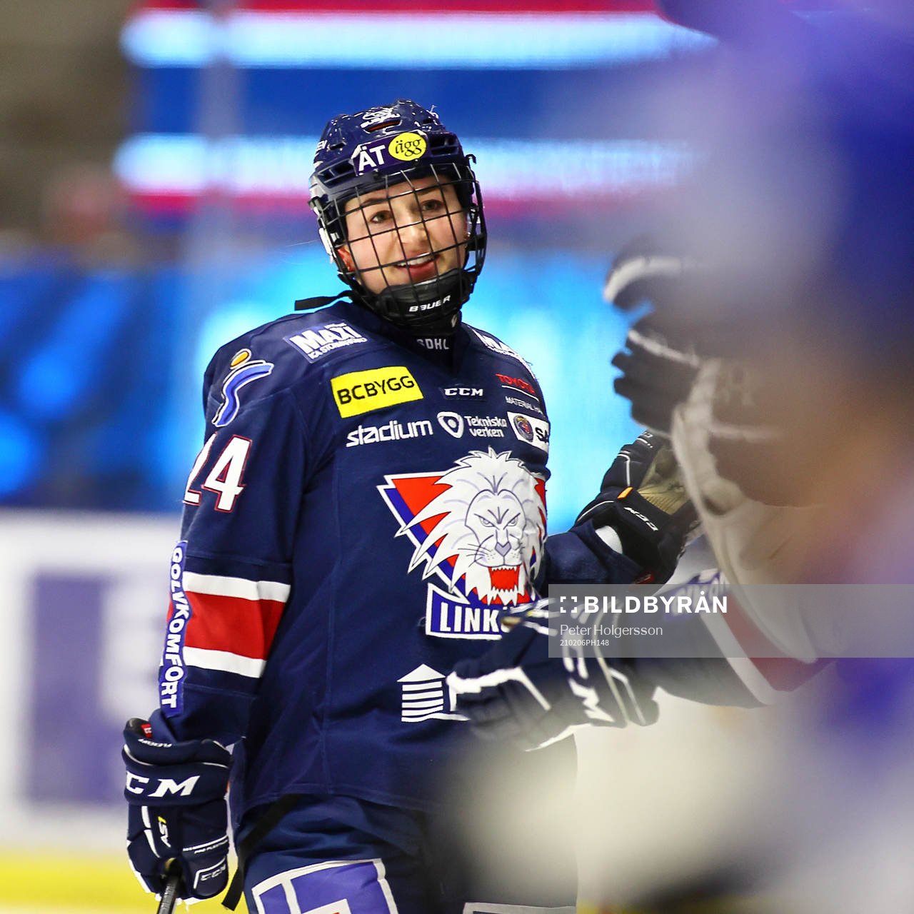 Linköpings Carly Bullock jublar