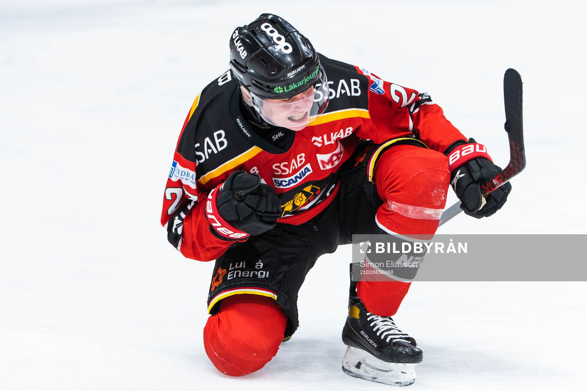 Luleås Nils Lundkvist jublar