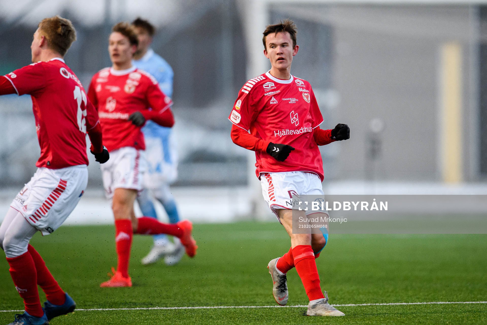 Kalmars Rasmus Sjöstedt under träningsmatchen i fotboll mellan Kalmar och Malmö FF den 6 februari 2021 i Kalmar. 