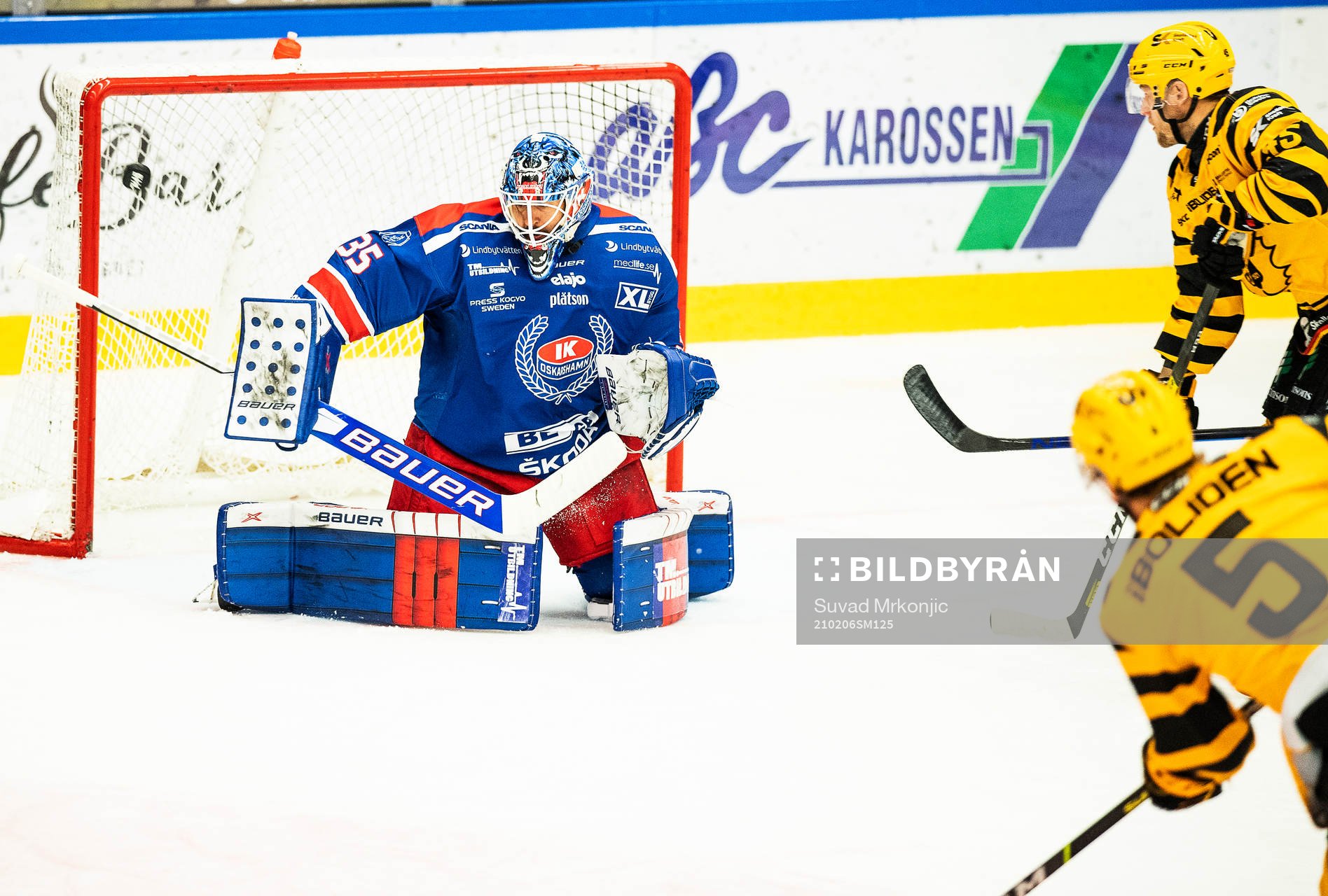 Oskarshamns målvakt Joe Cannata och Skellefteås Philip