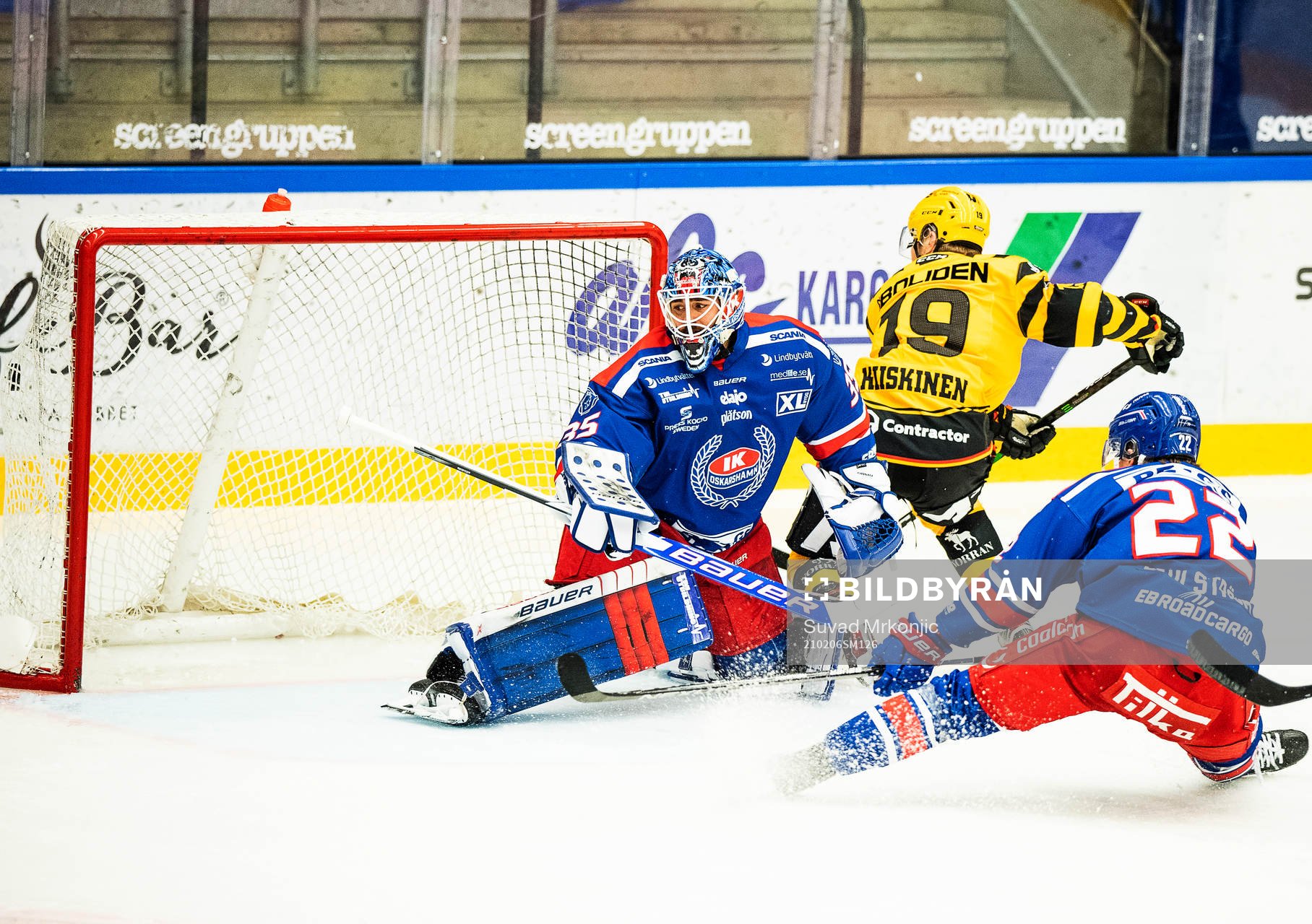 Skellefteås Tuomas Kiiskinen gör 1-2 bakom Oskarshamns