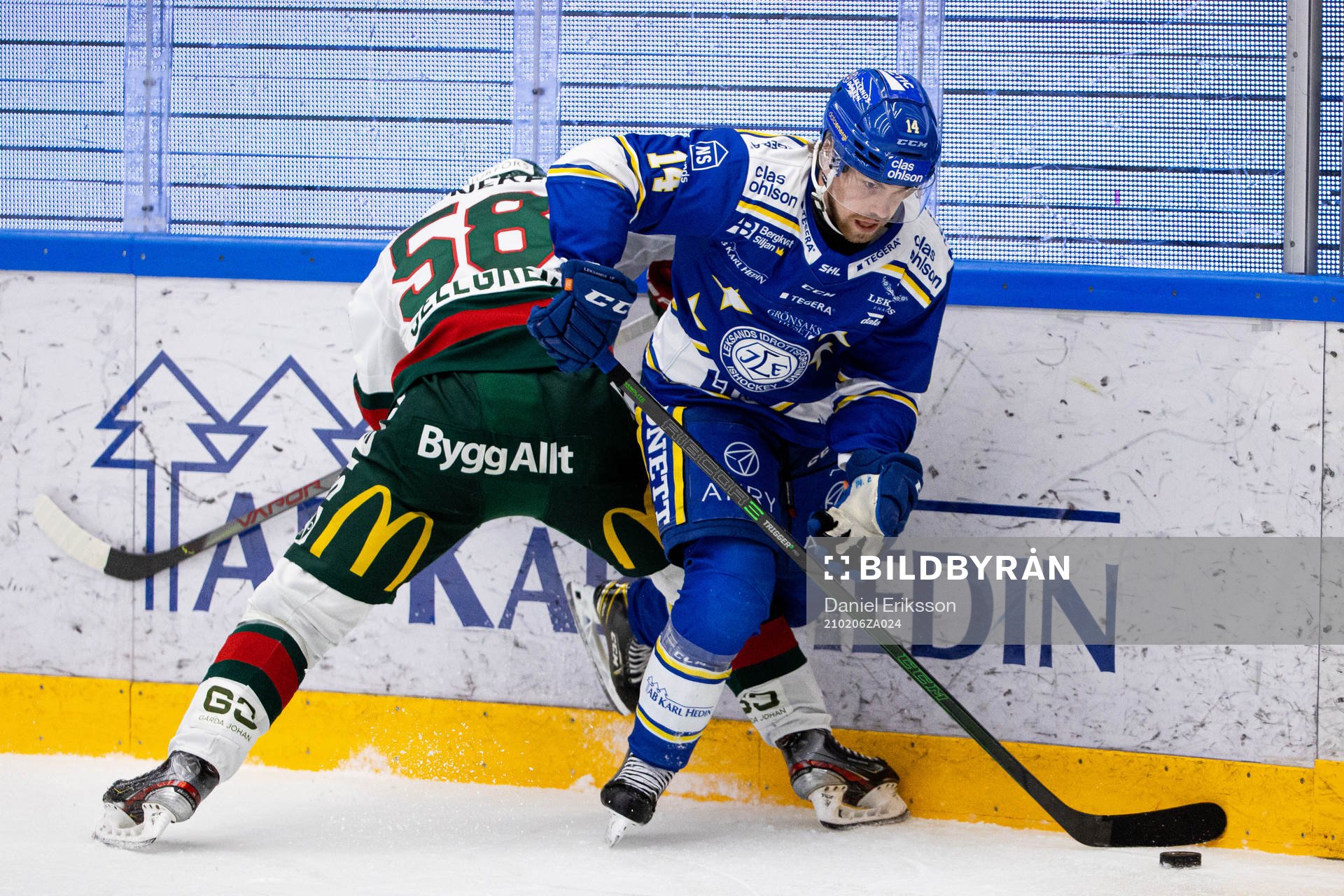 Frölundas Jesper Sellgren och Leksands Oskar Lang