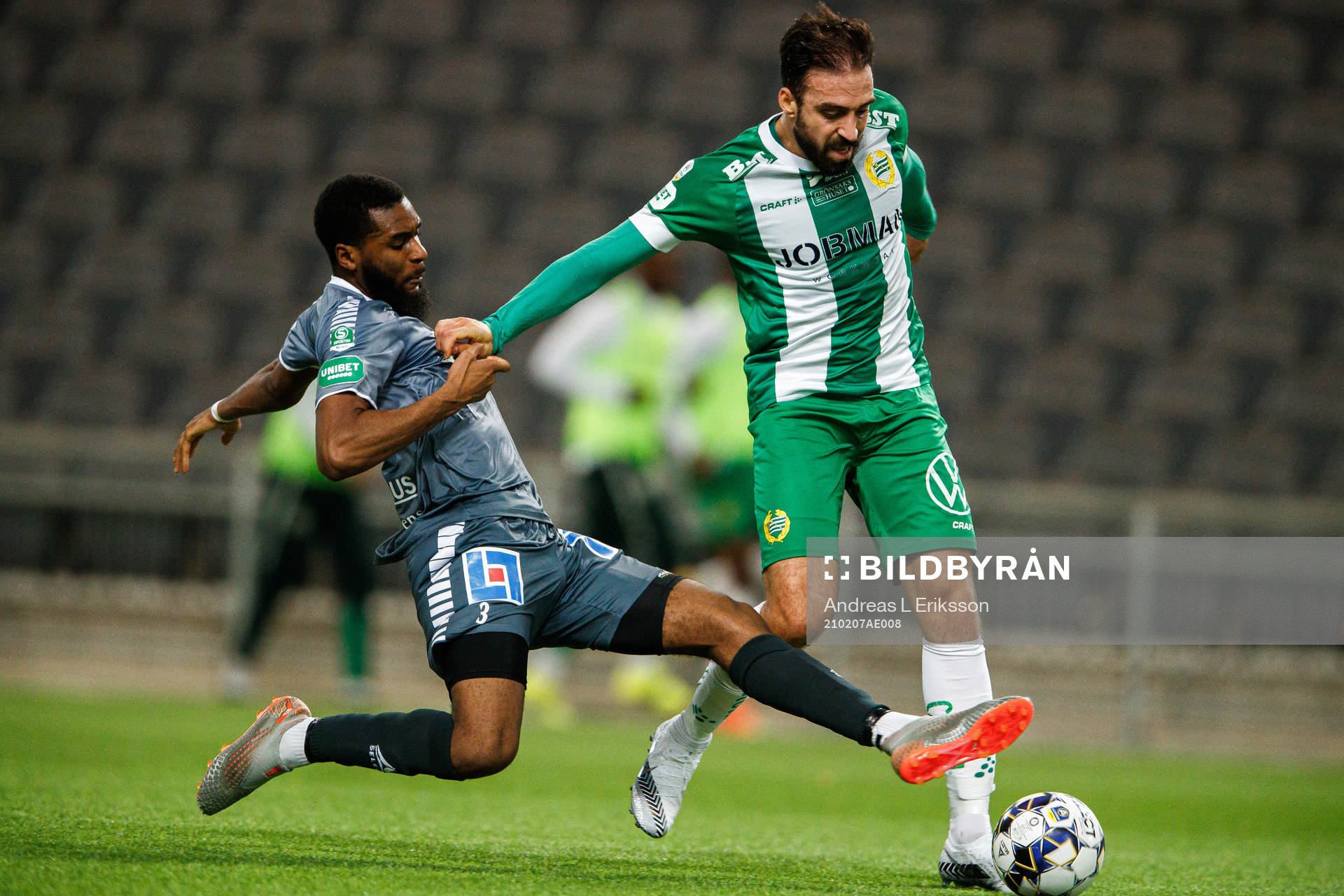 Brages Moses Makasi och Hammarbys Abdul Khalili