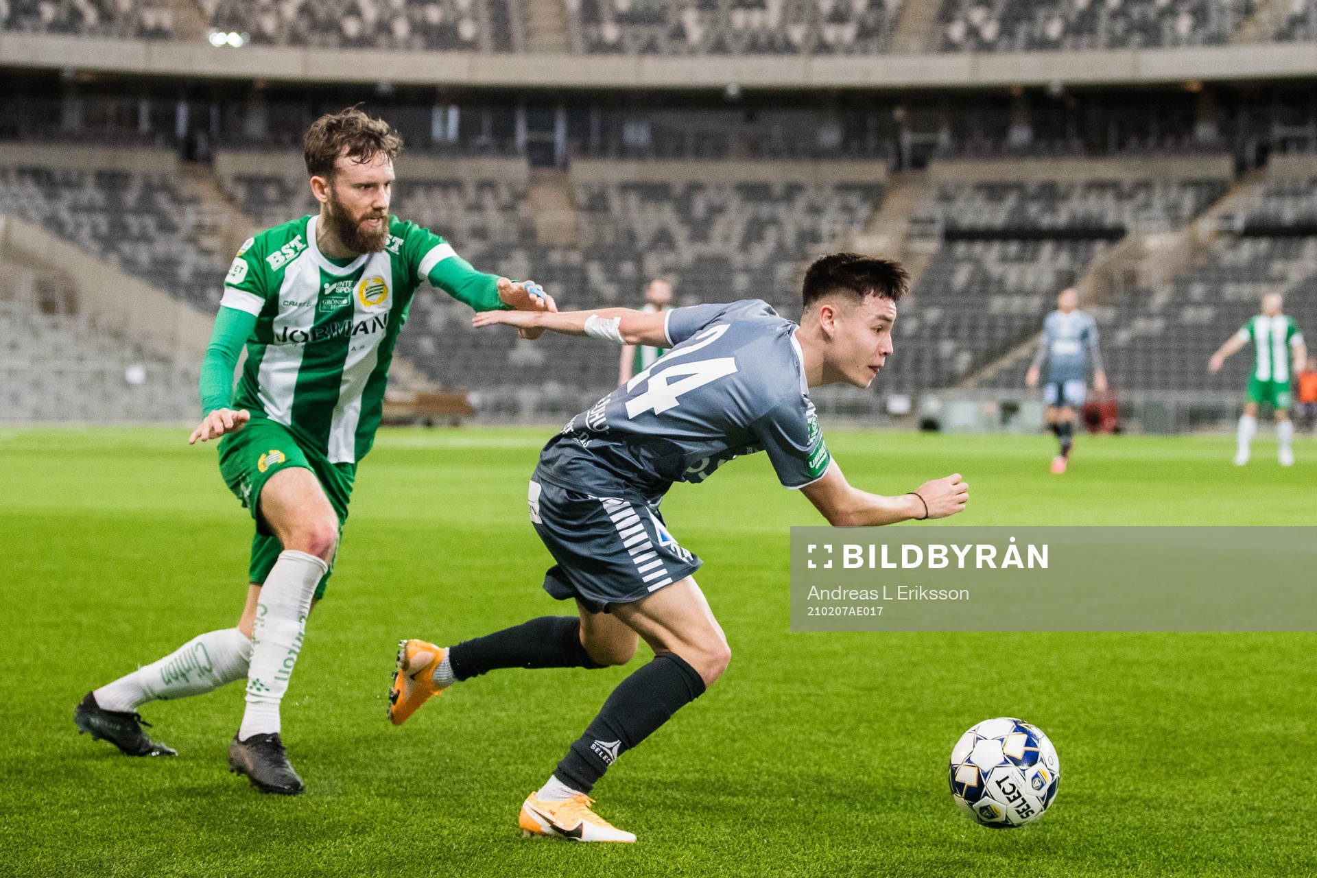Hammarbys Simon Sandberg och Brages Noa Williams