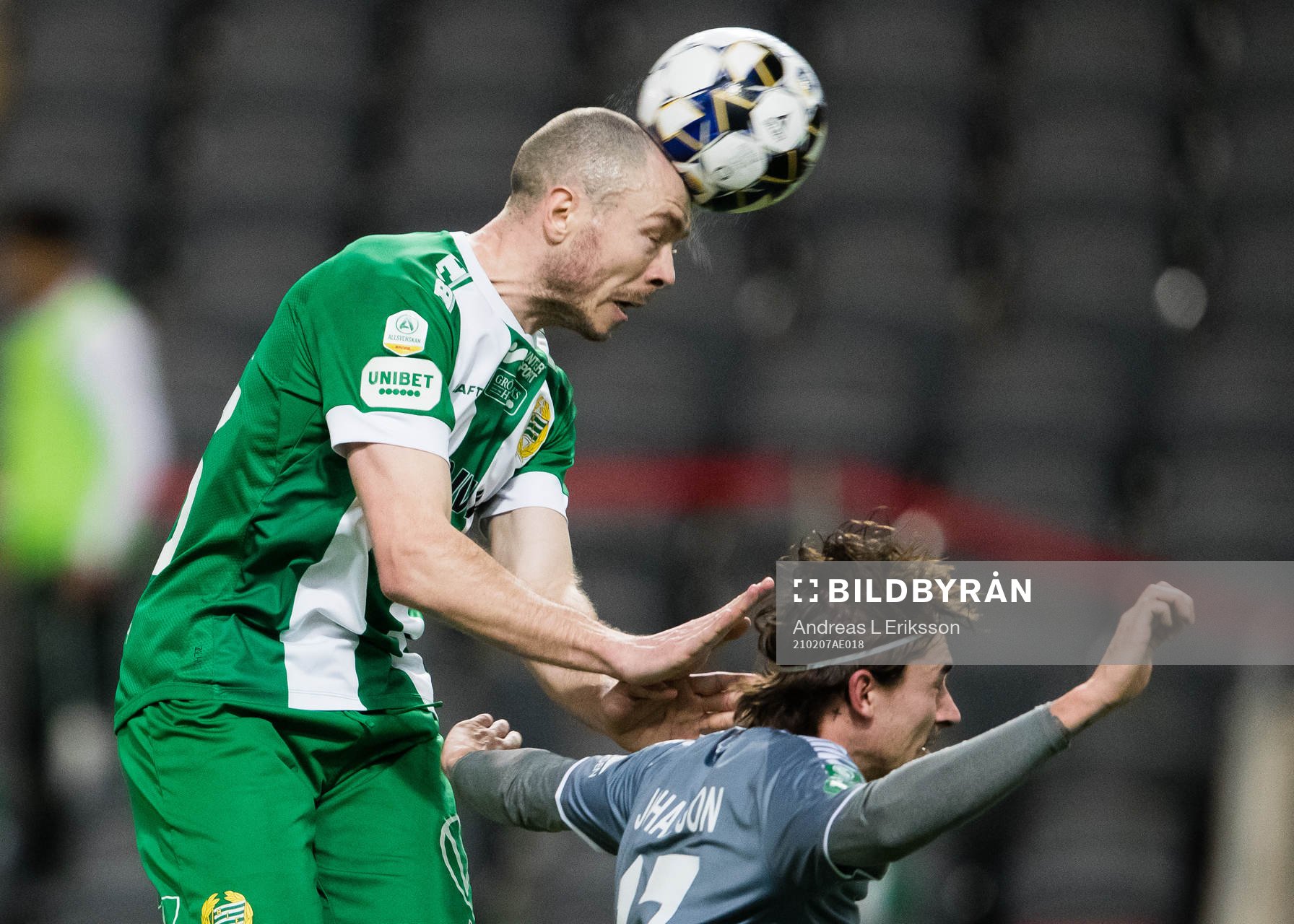Hammarbys Jon Gudni Fjoluson och Brages Andre Reinholdsson