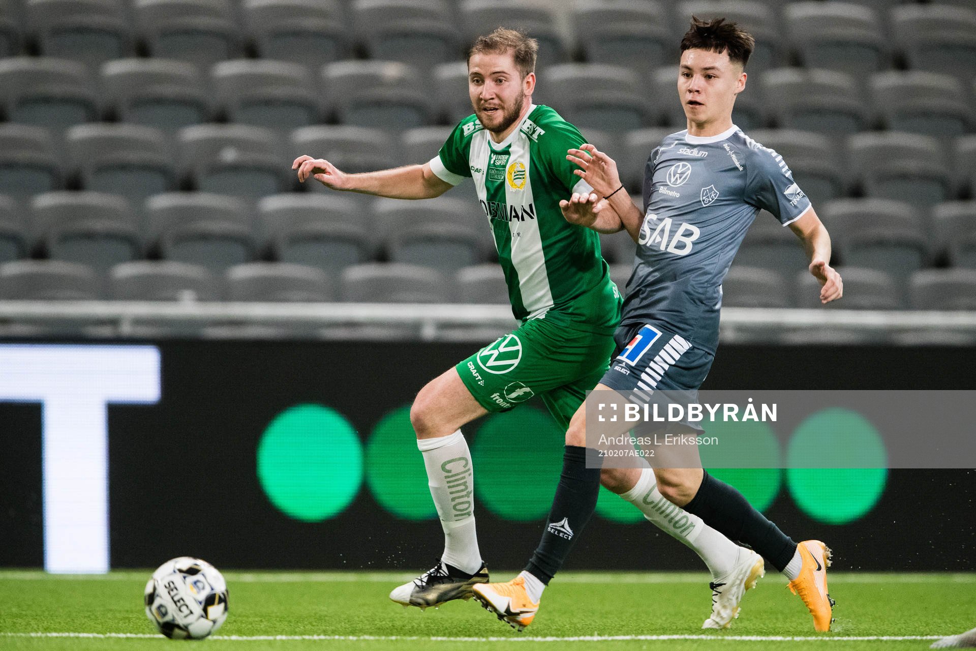 Hammarbys Darijan Bojanic och Brages Noa Williams