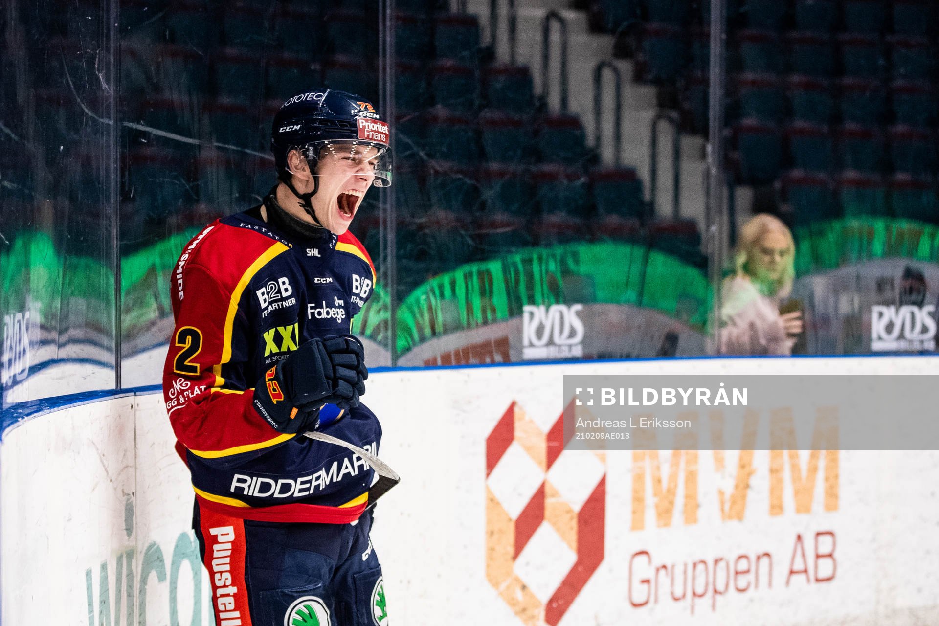 Djurgårdens William Eklund jublar