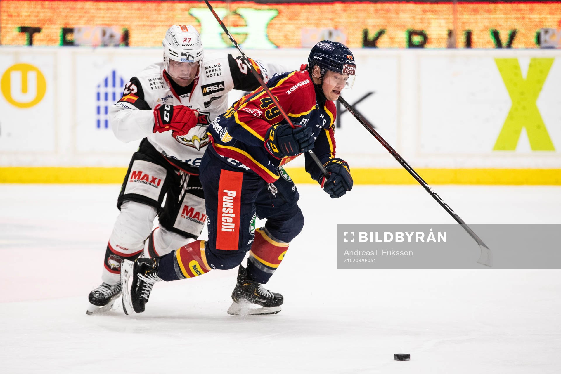 Malmö Redhawks Ponthus Westerholm och Djurgårdens Rhett