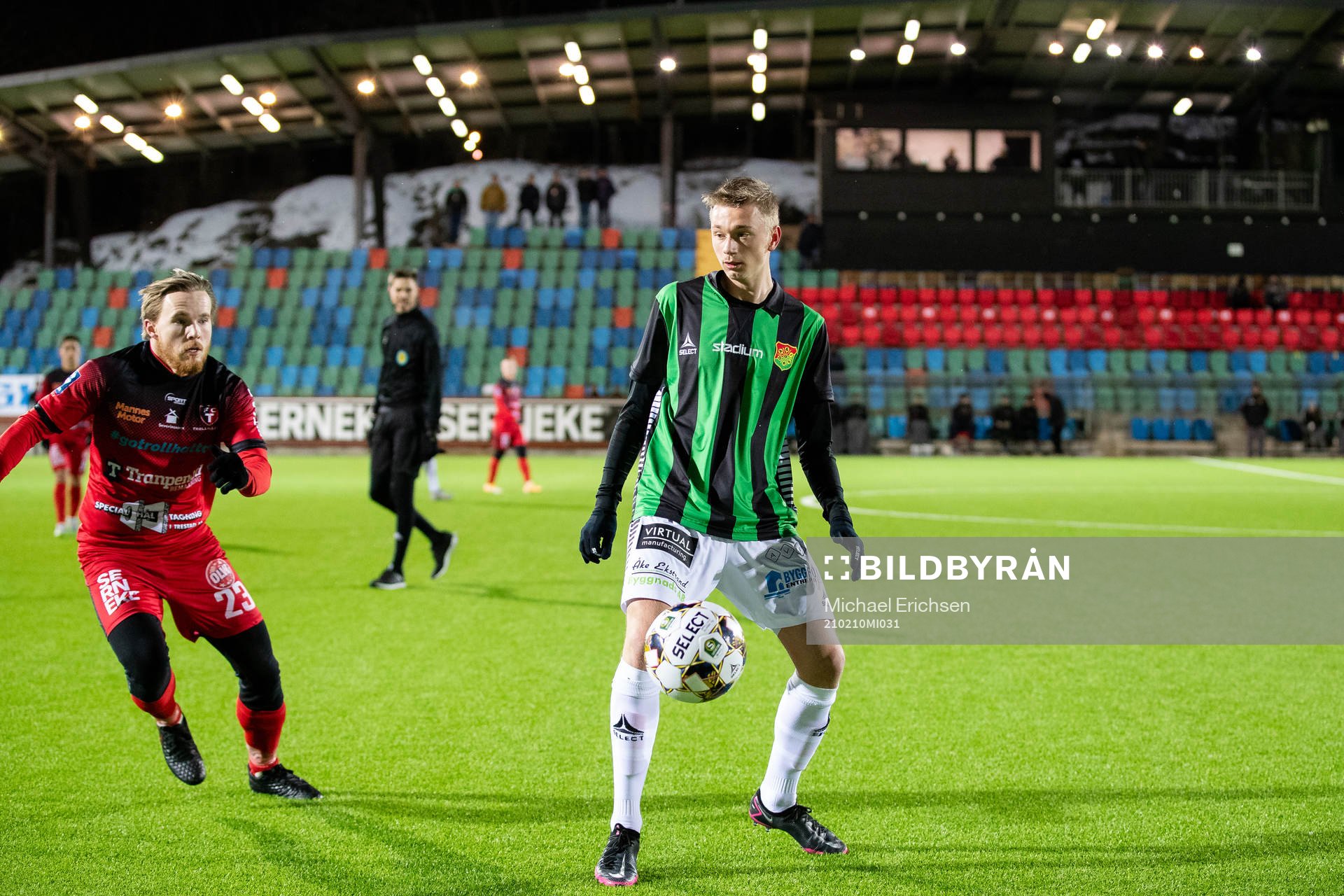 GAIS Theodore Persson under träningsmatchen i fotboll mellan GAIS och Trollhättan den 10 februari 2021 i Göteborg. 
