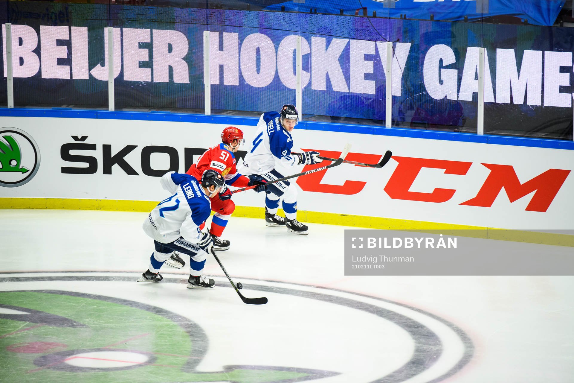 Robert Leino and Axel Rindell of Finland against Nikolai