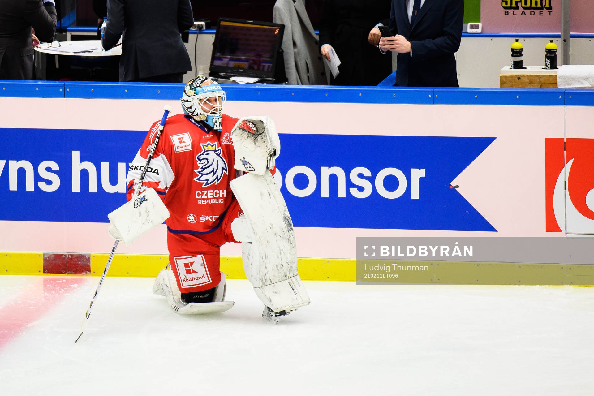 Goalkeeper Patrik Bartosak of Czech Republic