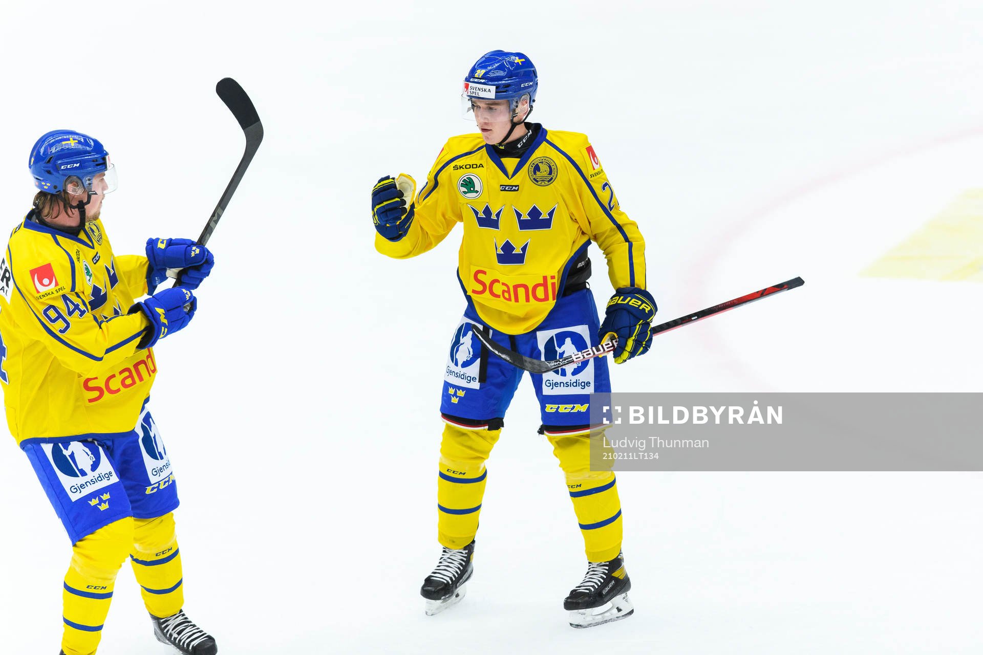 Nils Lundkvist of Sweden celebrate Joel Persson