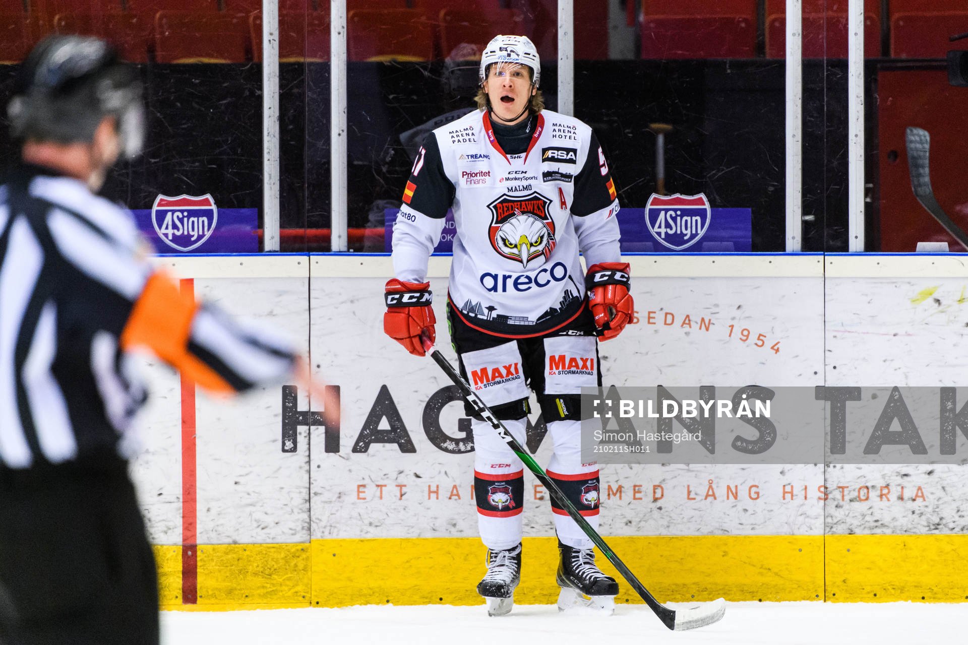 Malmö Redhawks Emil Sylvegård reagerar