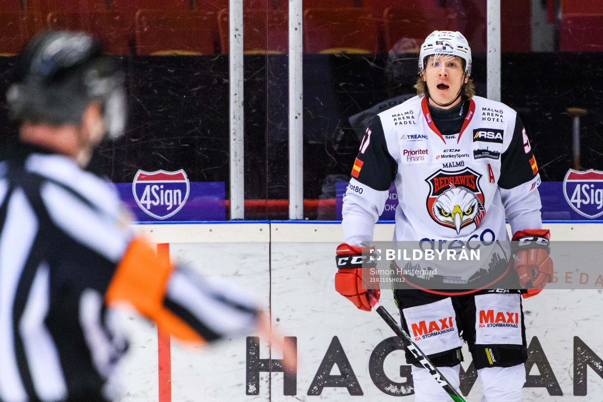 Malmö Redhawks Emil Sylvegård reagerar