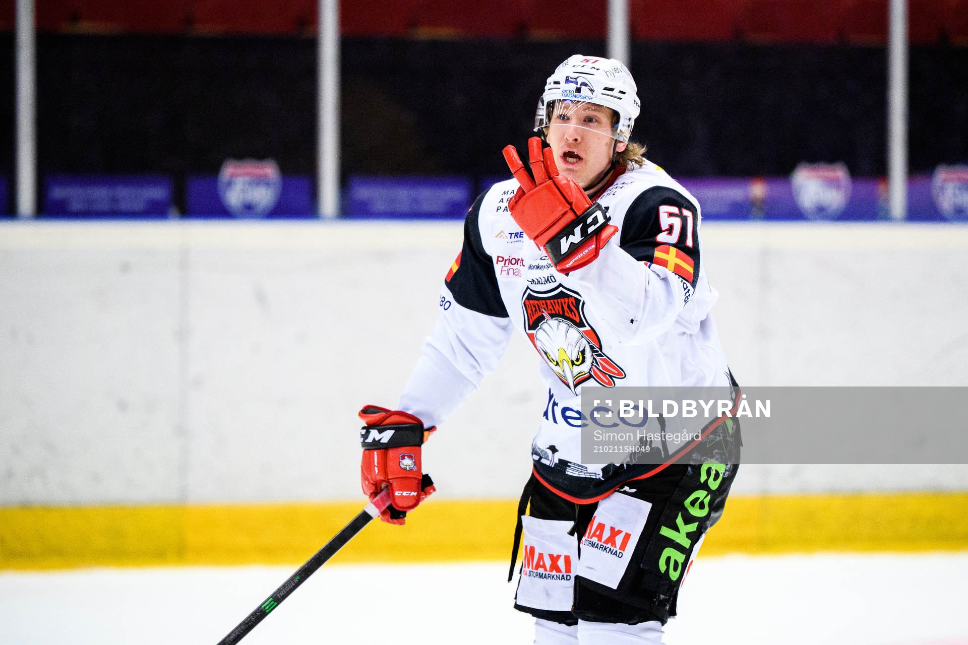Malmö Redhawks Emil Sylvegård reagerar på domslut