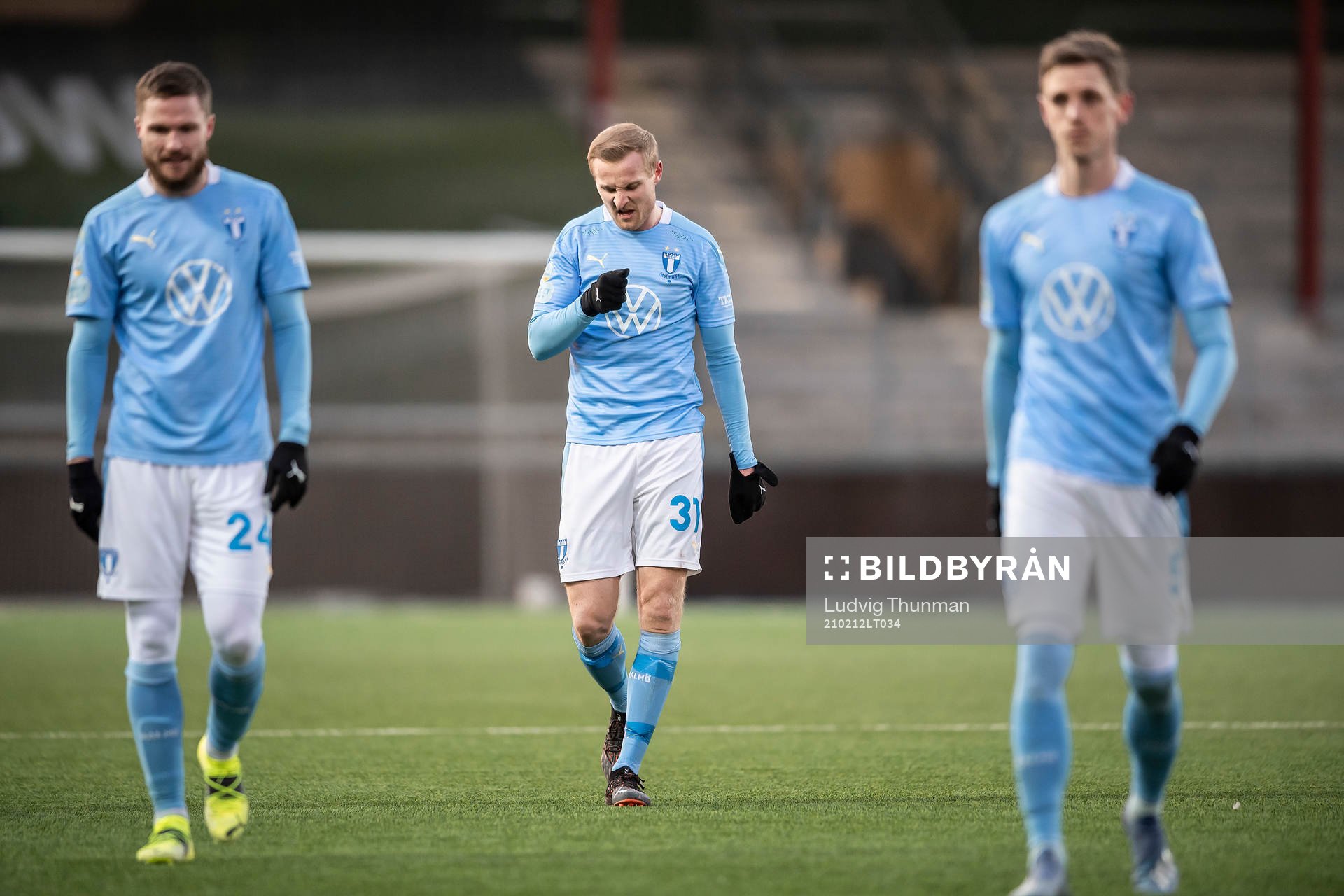 Malmö FFs Lasse Nielsen, Franz Brorsson och Sören Rieks