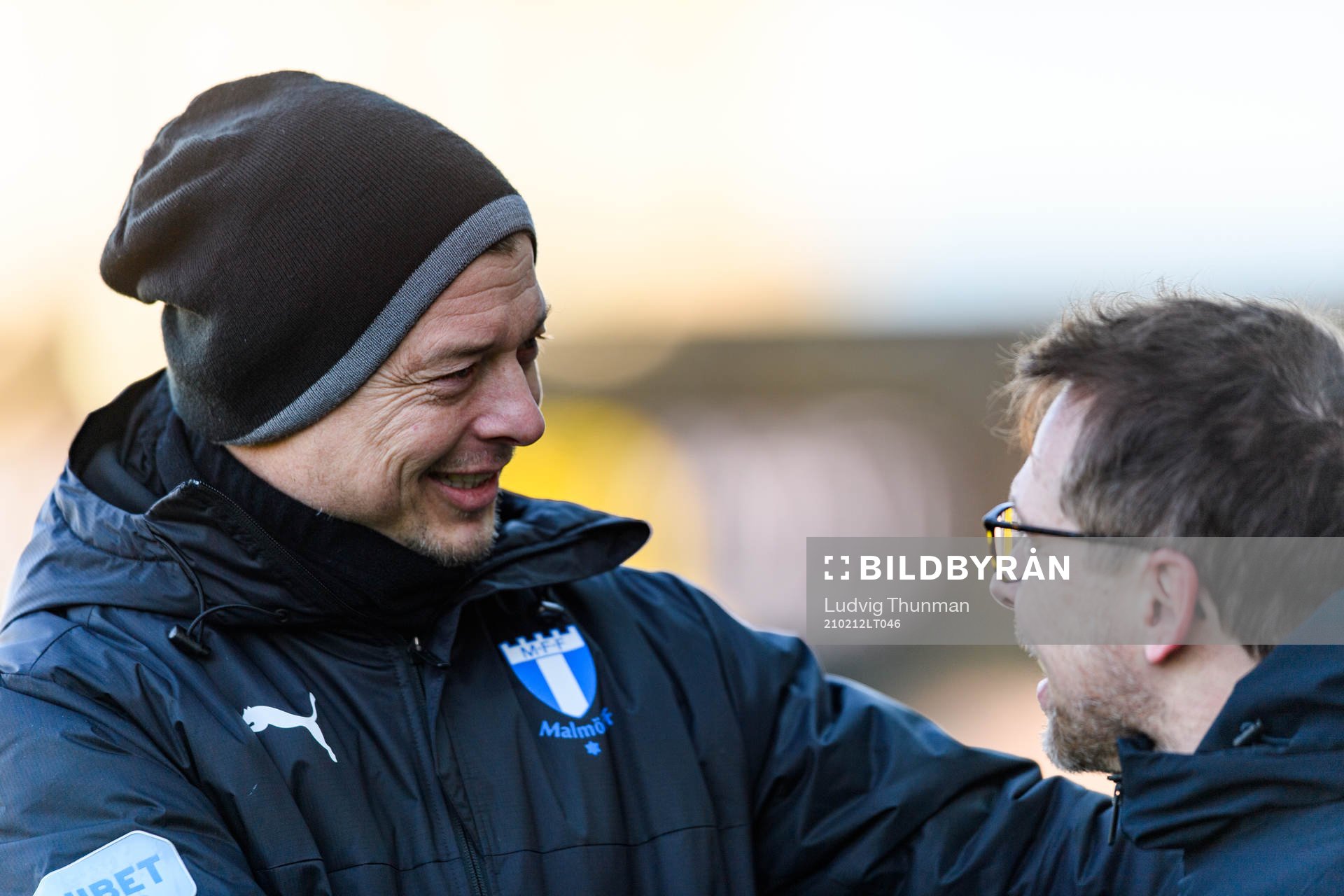Malmö FFs huvudtränare Jon Dahl Tomasson och presschef