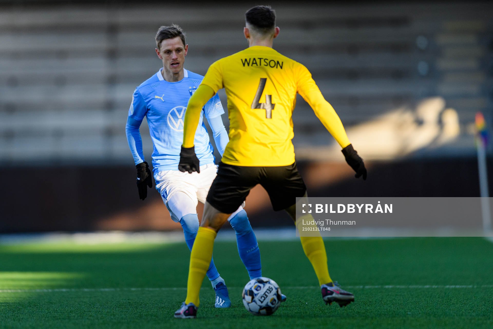 Malmö FFs Sören Rieks och Mjällbys Max Watson