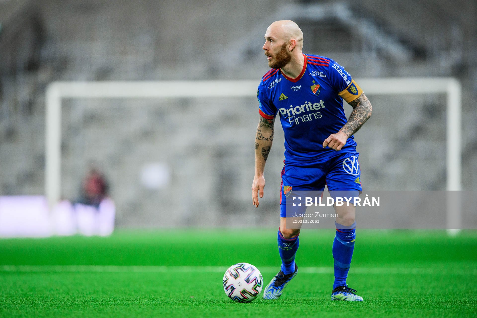 Djurgårdens <d7under träningsmatchen i fotboll mellan