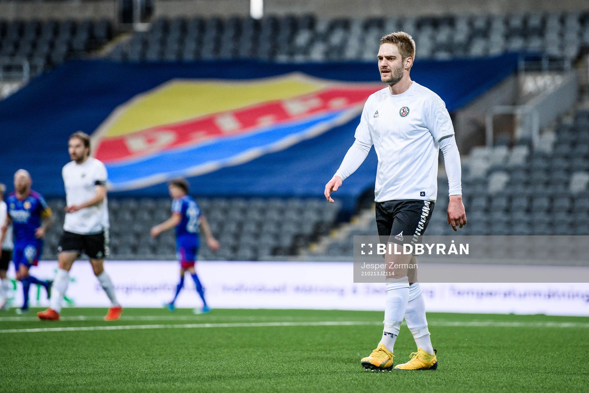 Örebros Johan Mårtensson under träningsmatchen i fotboll mellan Djurgården och Örebro den 13 februari 2021 i Stockholm. 