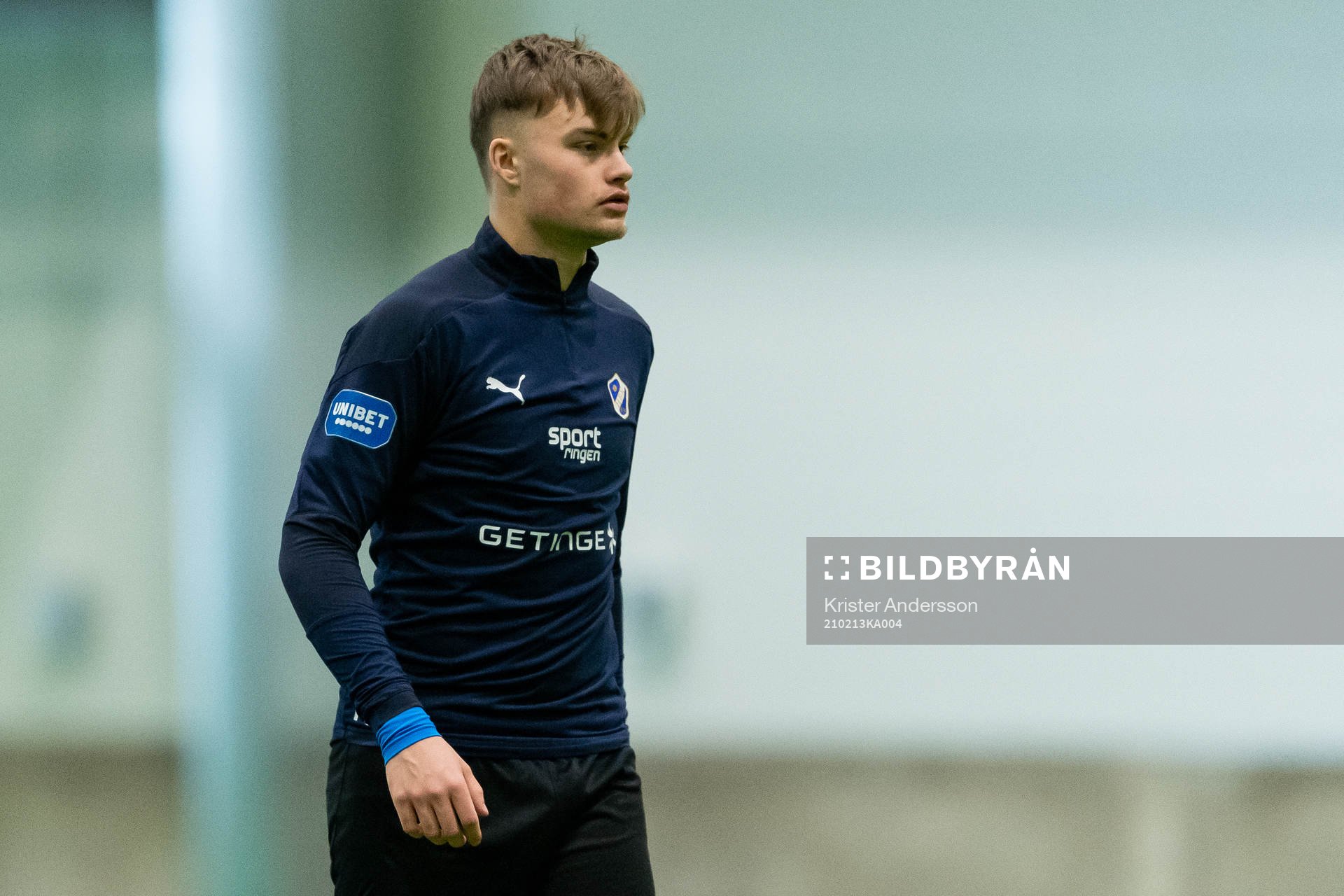 Halmstads Johan Gudmundsson före träningsmatchen i