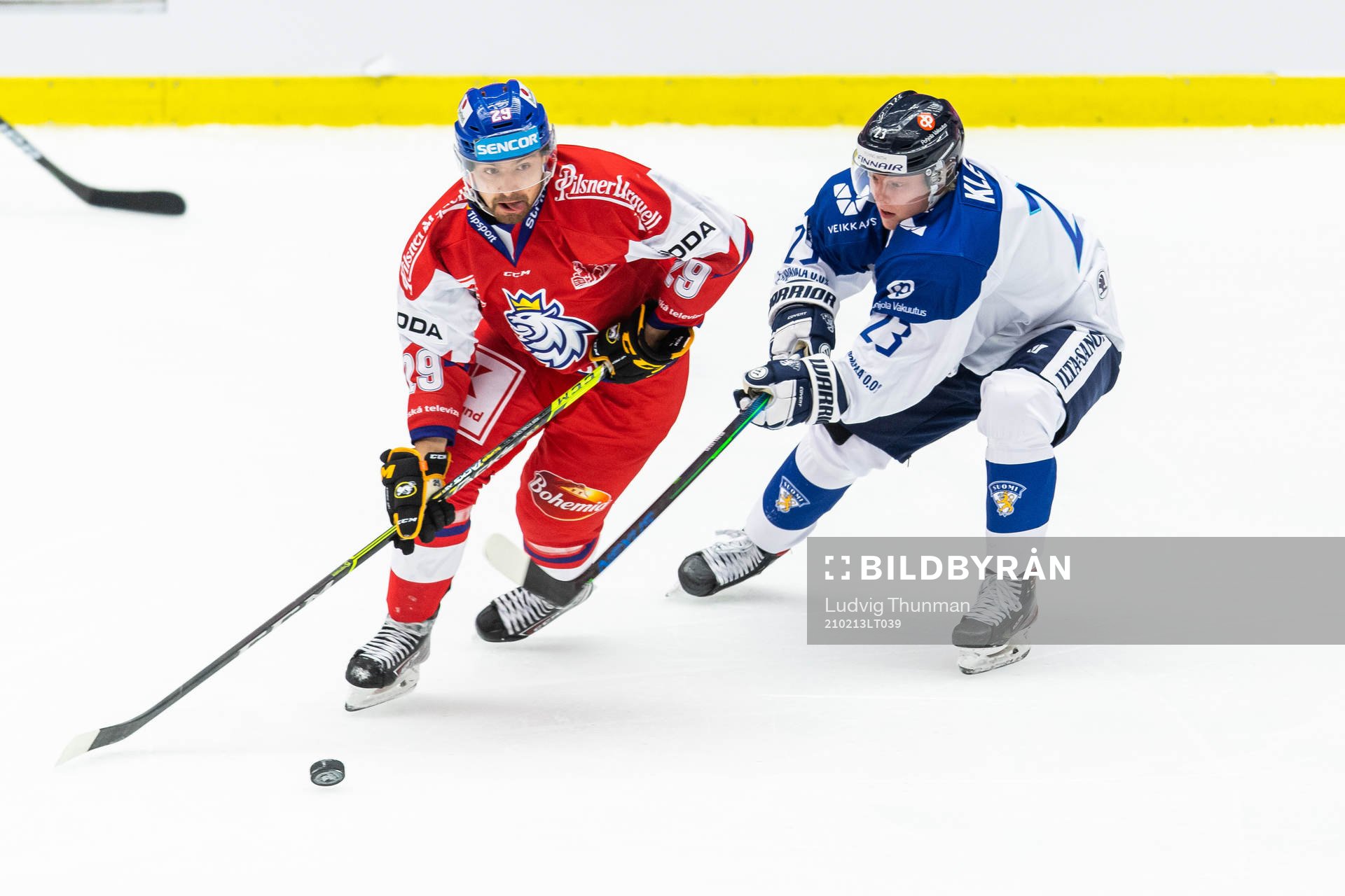 Radek Koblizek of Czech Republic and Aleksi Klemetti of