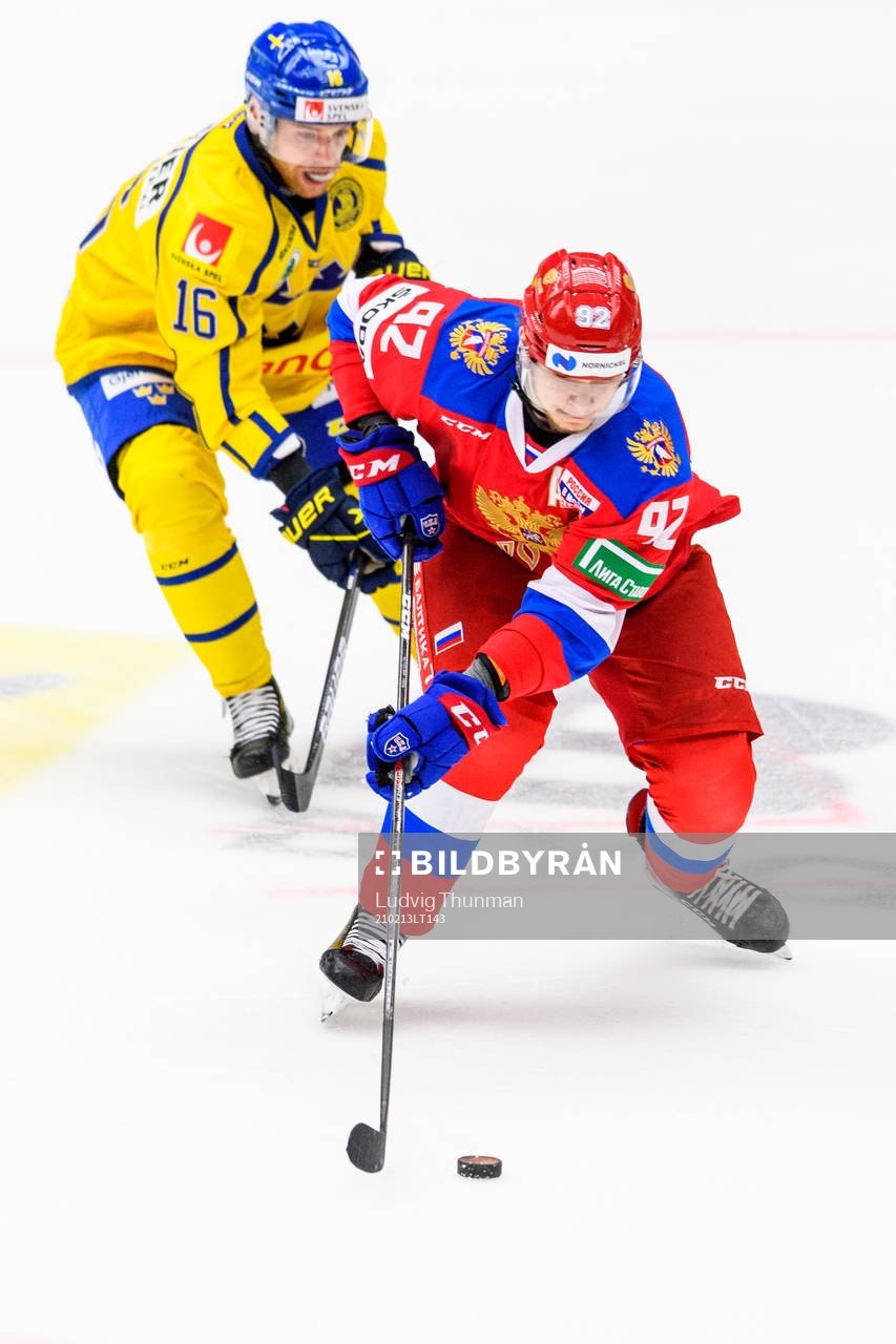 Vasily Podkolzin of Russia and Filip Sandberg of Sweden
