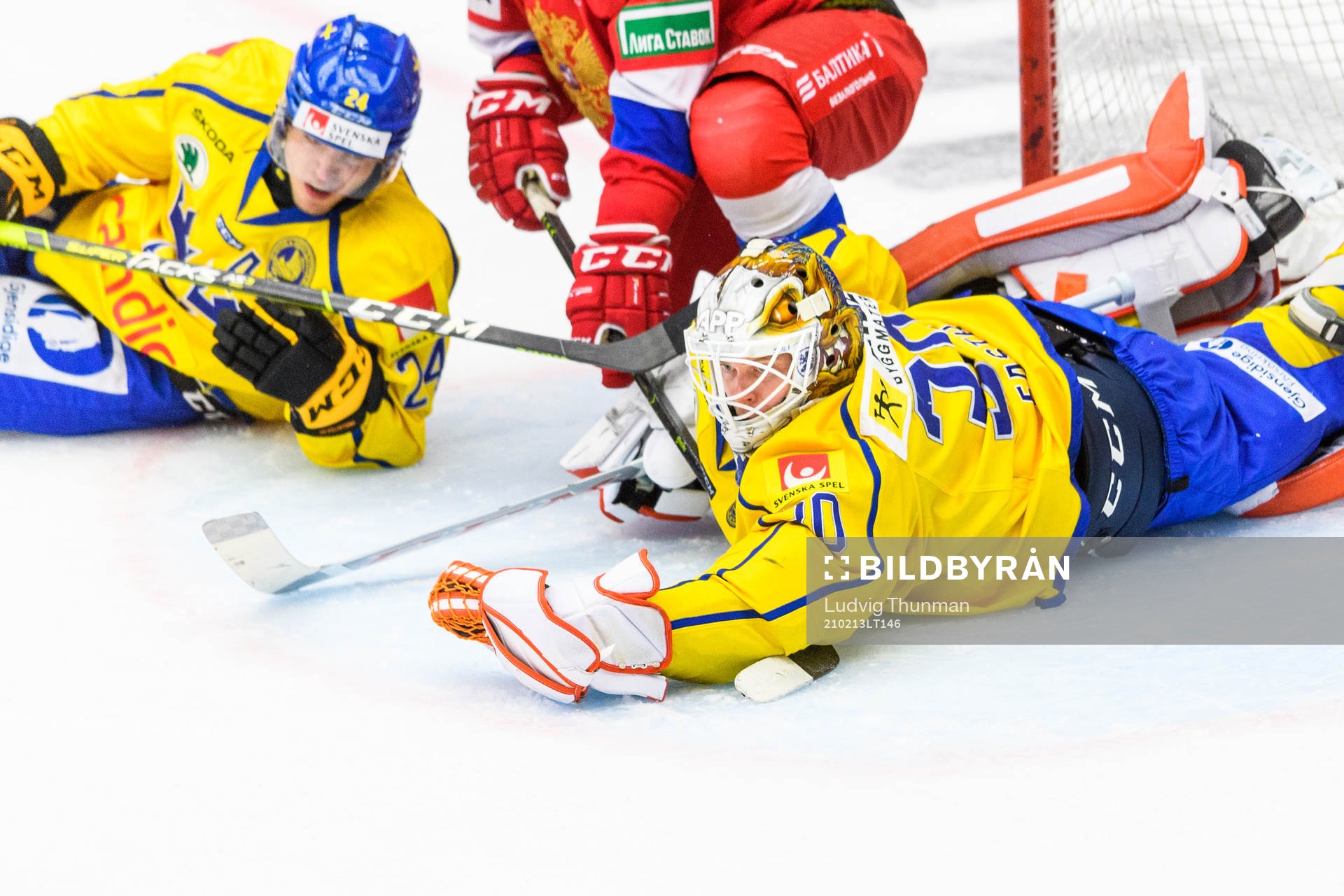 Goalkeeper Viktor Fasth of Sweden