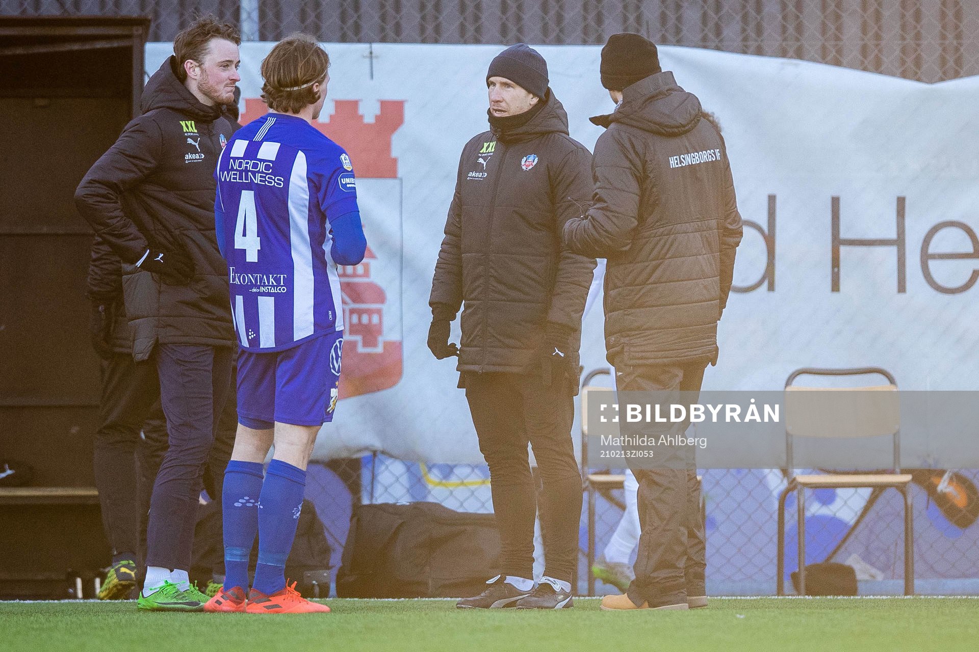 Helsingborgs Rasmus Jönsson och assisterande tränare