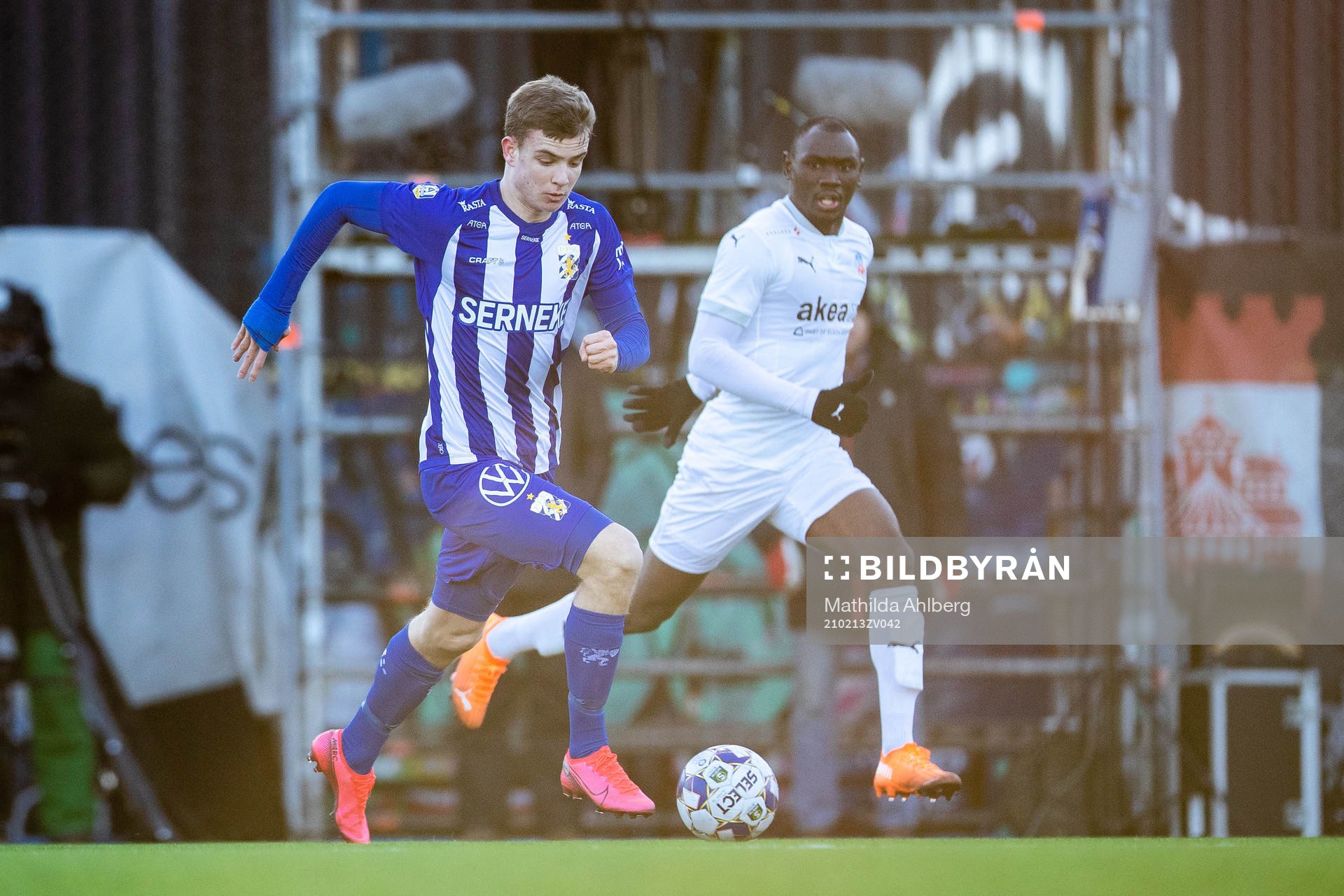 IFK Göteborg Alfons Nygaard under träningsmatchen i fotboll mellan Helsingborg och IFK Göteborg den 13 februari 2021 i Helsingborg.