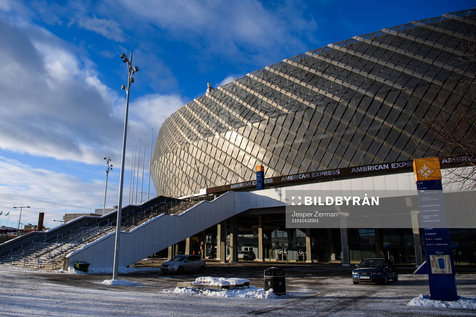 Exteriör vy av Tele2 Arena
